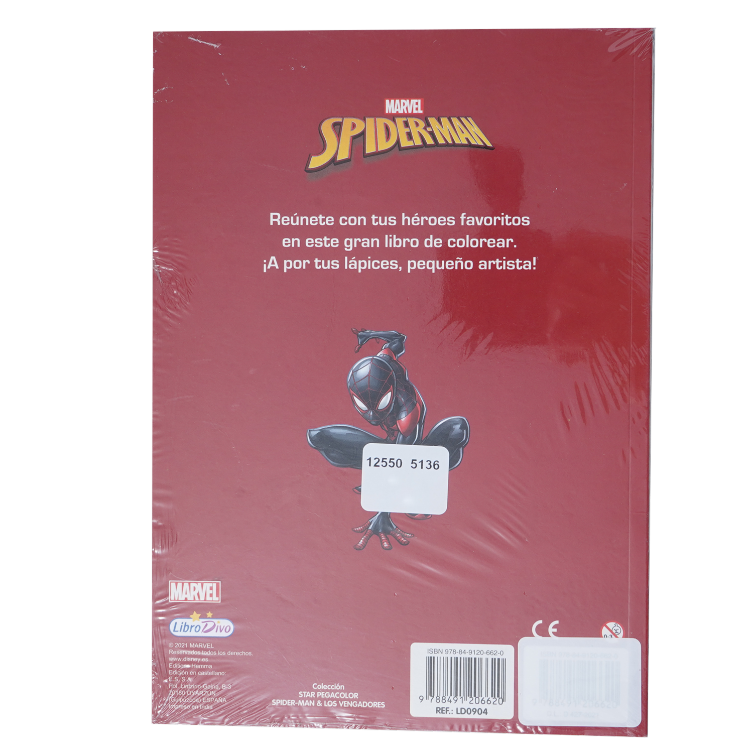 Libro Star Pegacolor Spiderman Y Los Vengadores DISNEY 68 Páginas