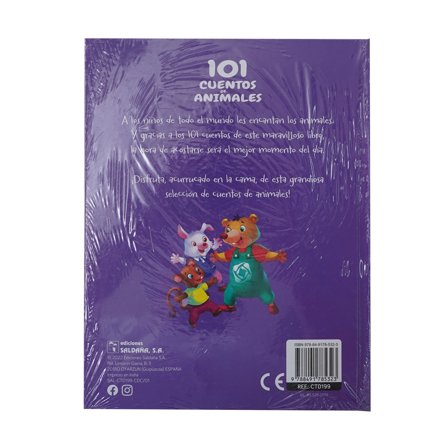 Libro 101 Cuentos De Animales EDICIONES SALDAÑA 127 Páginas