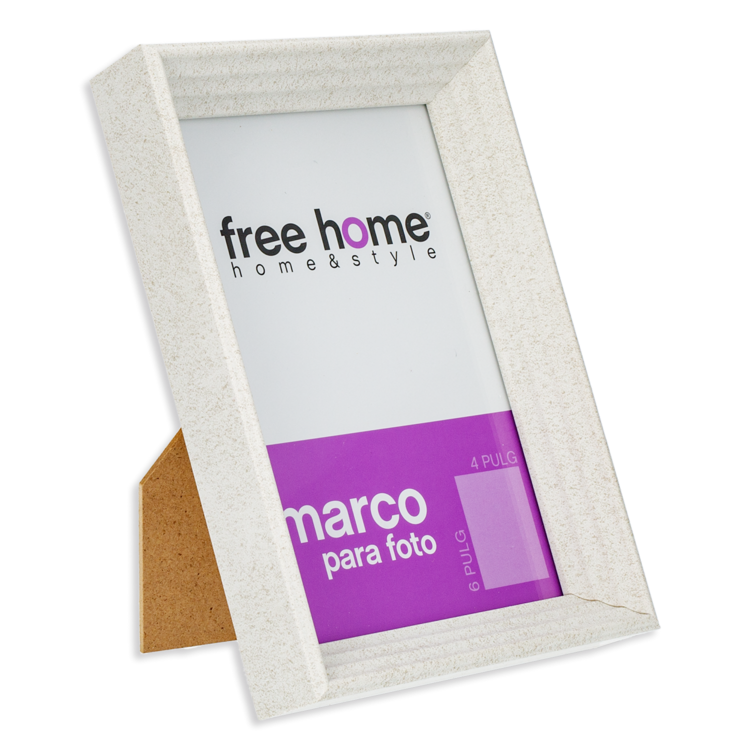 Portarretrato Gris Interior Dorado FREE HOME 4X6″