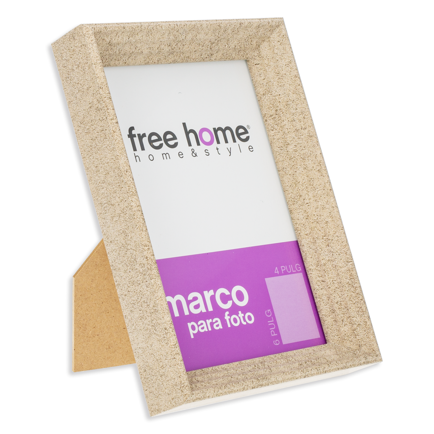 Portarretrato Relieve  Gris Claro FREE HOME 4X6″