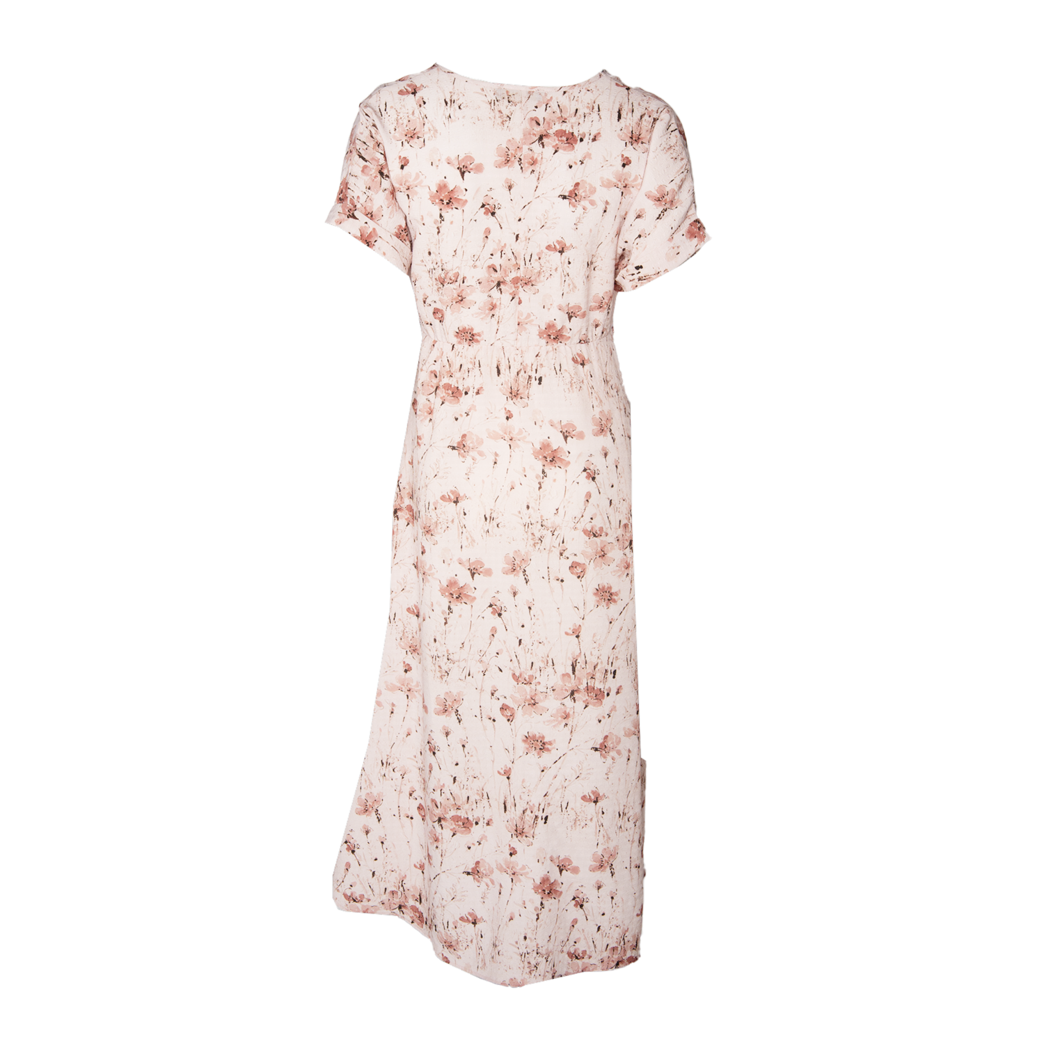 Vestido Cuello Redondo Maga Corta MIF