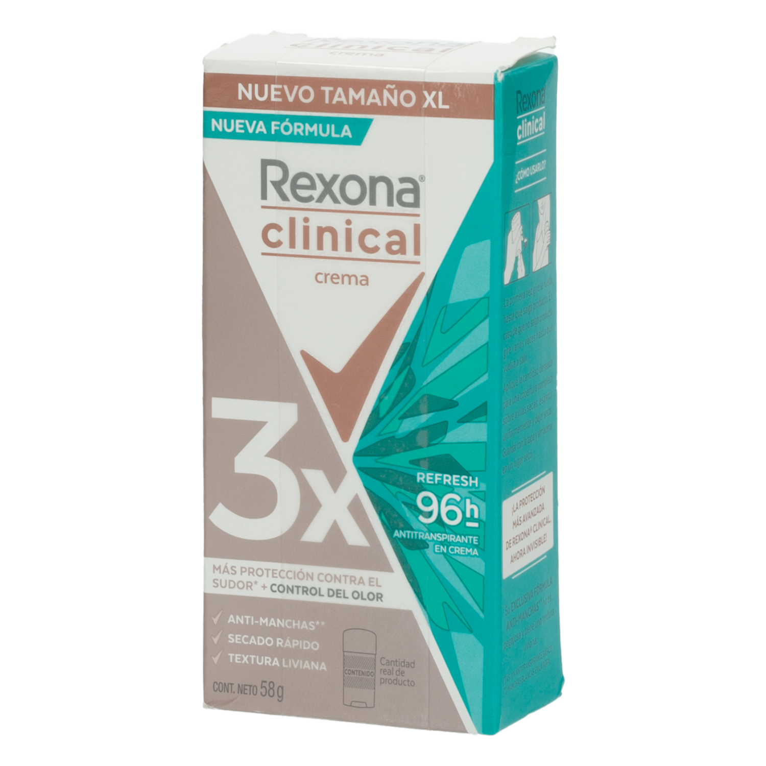 Desodorante En Crema Clinical Refresh 96H Para Dama REXONA 58 G