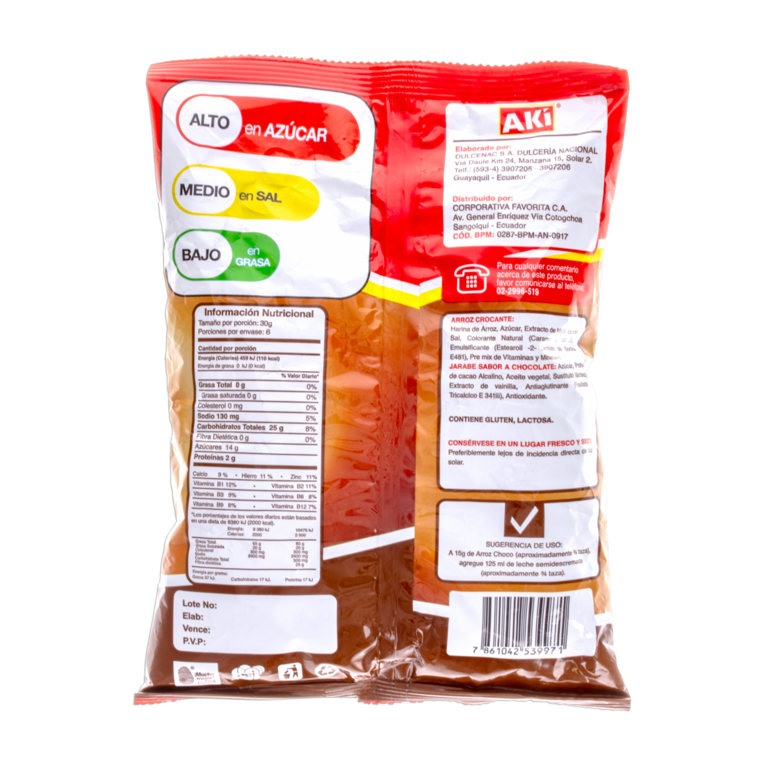 Cereal Arroz Chocolate Crocante AKÍ 180 G