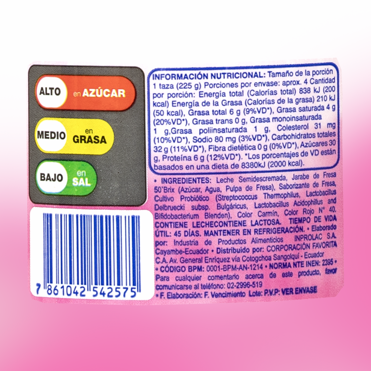 Yogurt Semidescremado Bebible Sabor A Fresa AKÍ 950 G
