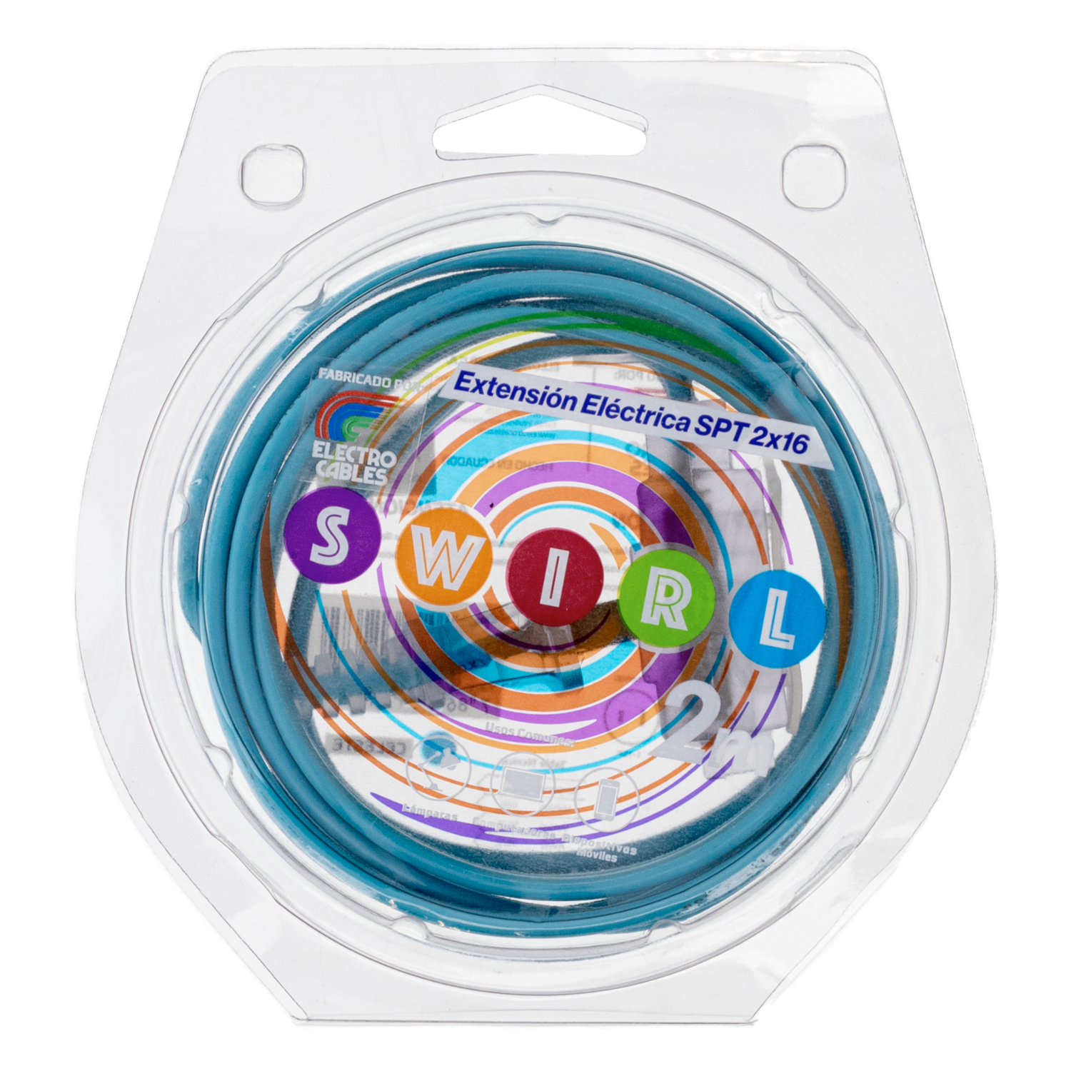Extensión Spt 16 Swirl Celeste 2Mt DOLTREX Unidad