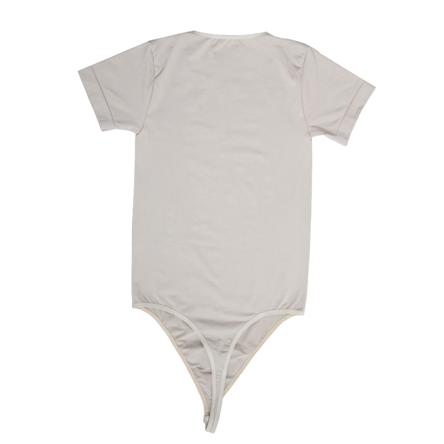 Body Manga Corta Hilo Liso Dama Taupe TESS