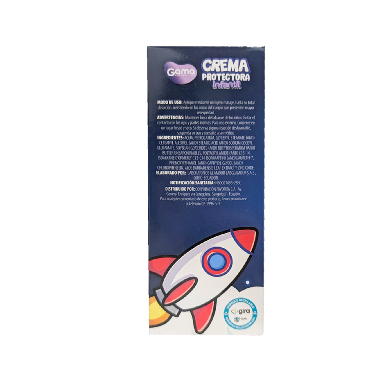 Crema Dermoprotectora Antipañalitis GAMA 70 G
