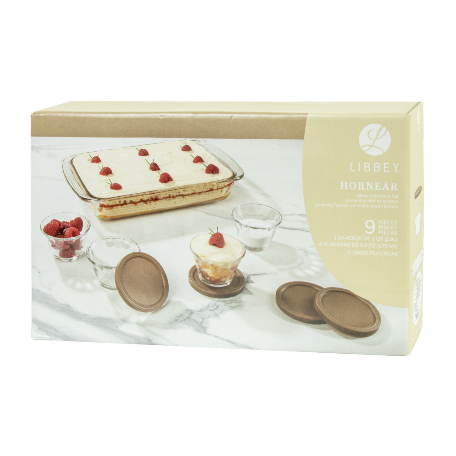 Set De Moldes Para Hornear Refractario LIBBEY 9 Piezas