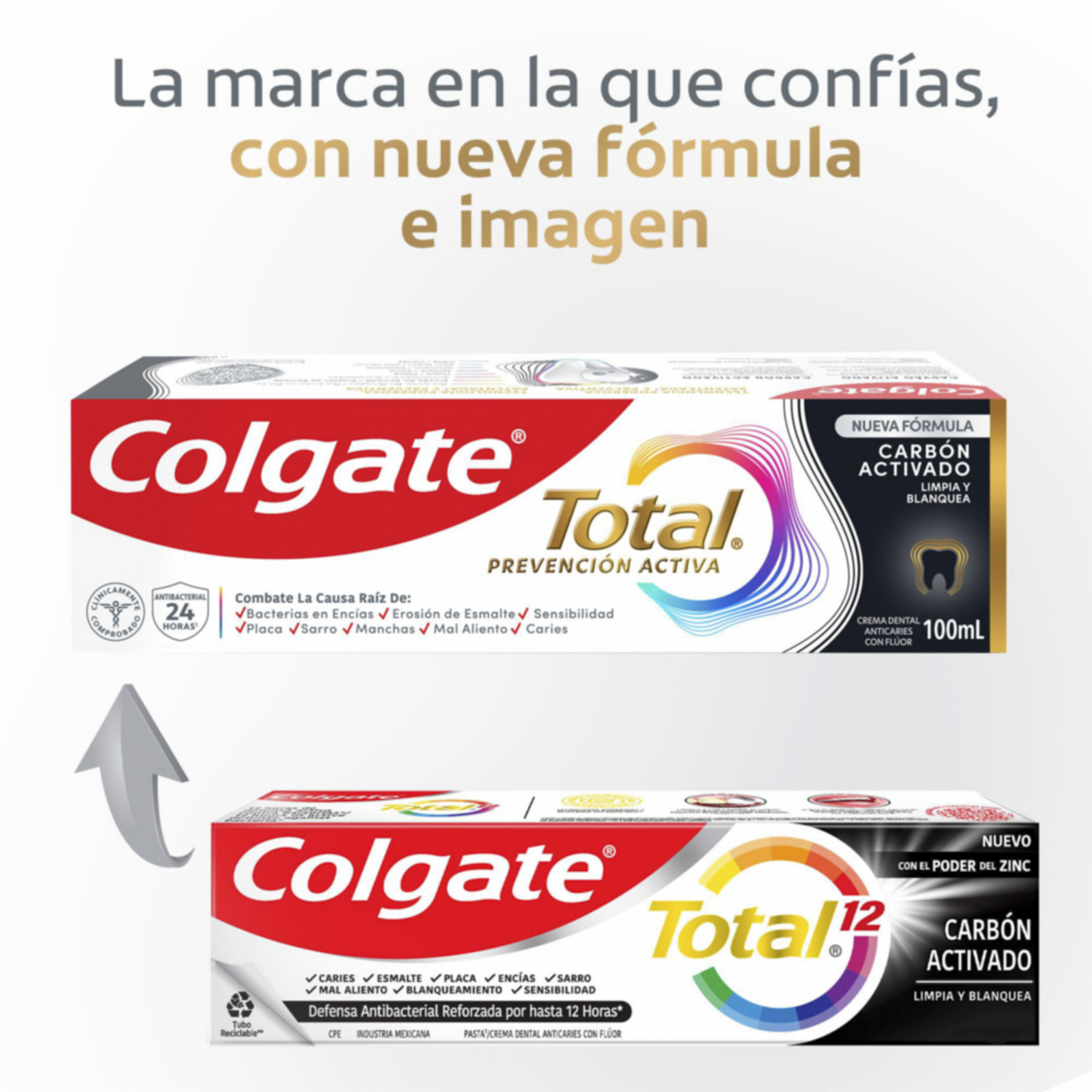 Pasta Dental Total Carbón Prevención Activa COLGATE 75 Ml