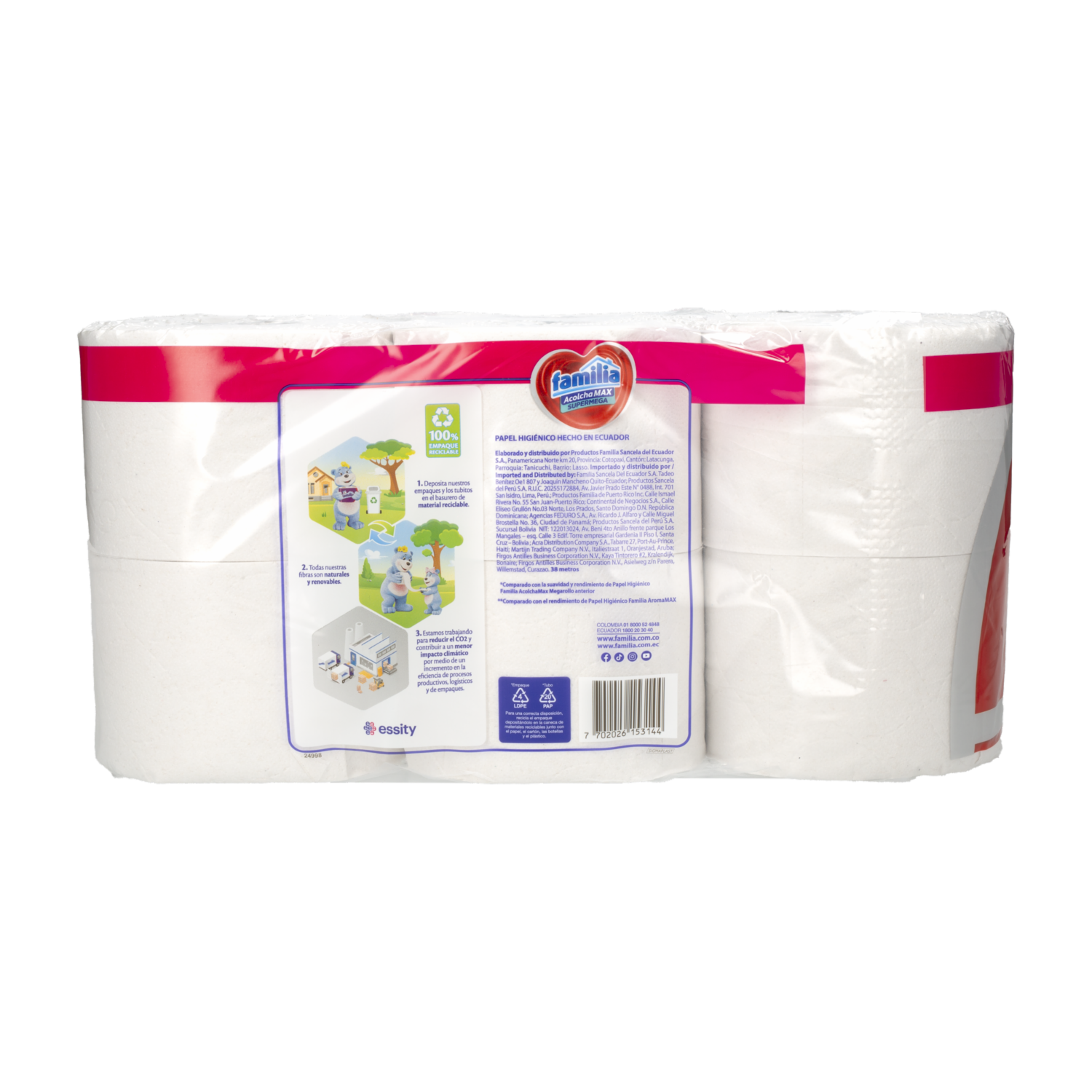 Papel Higiénico Acolcha Max FAMILIA 12 Rollos