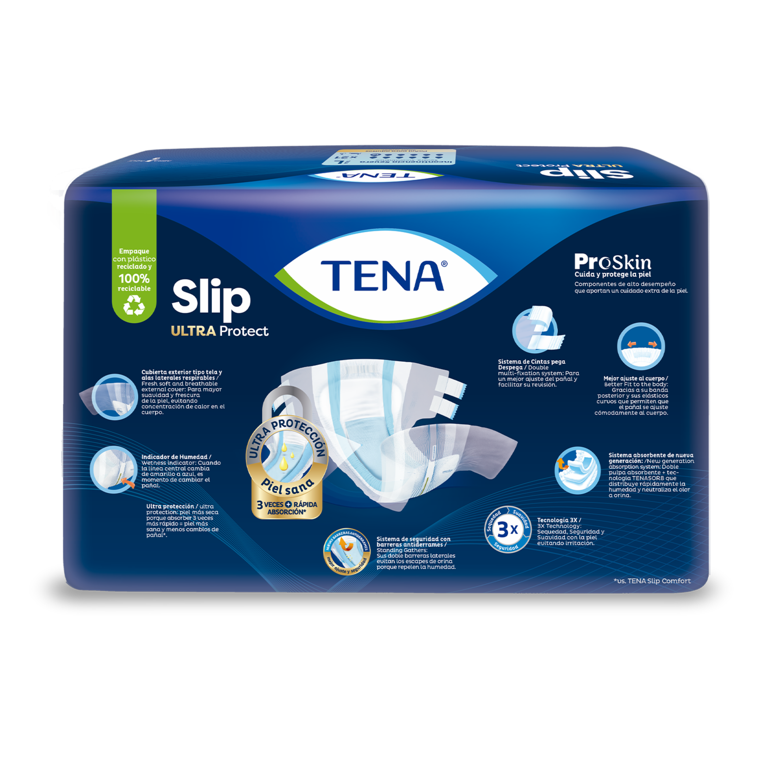 Toalla Slip Slip Ultra Protect Large TENA X 21 Uds