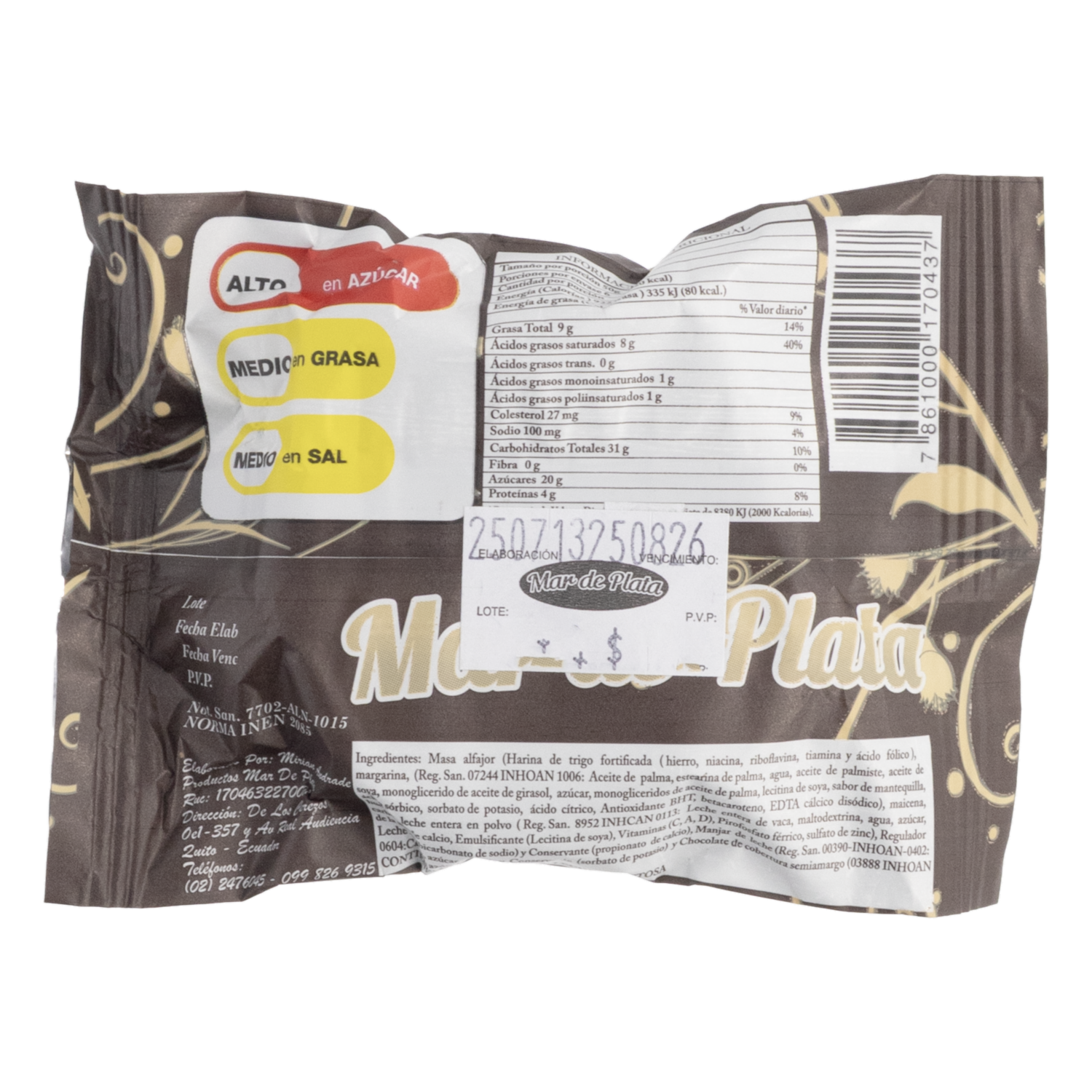 Alfajor Negro MAR DEL PLATA 50 G