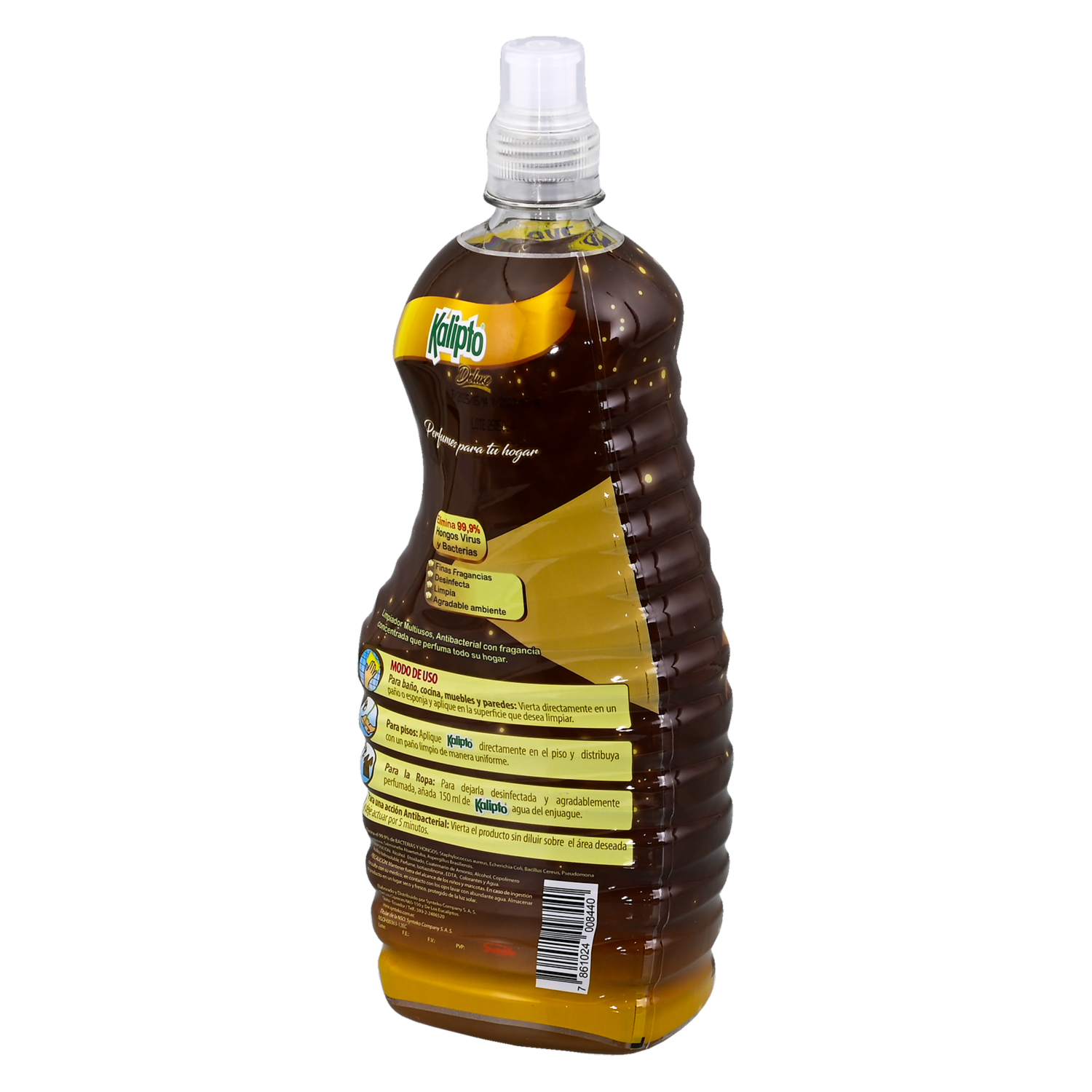 Limpiador Desinfectante Con Amonio Cuaternario Fagancia Vainilla Con Aceites Escenciales KALIPTO 1000 Ml