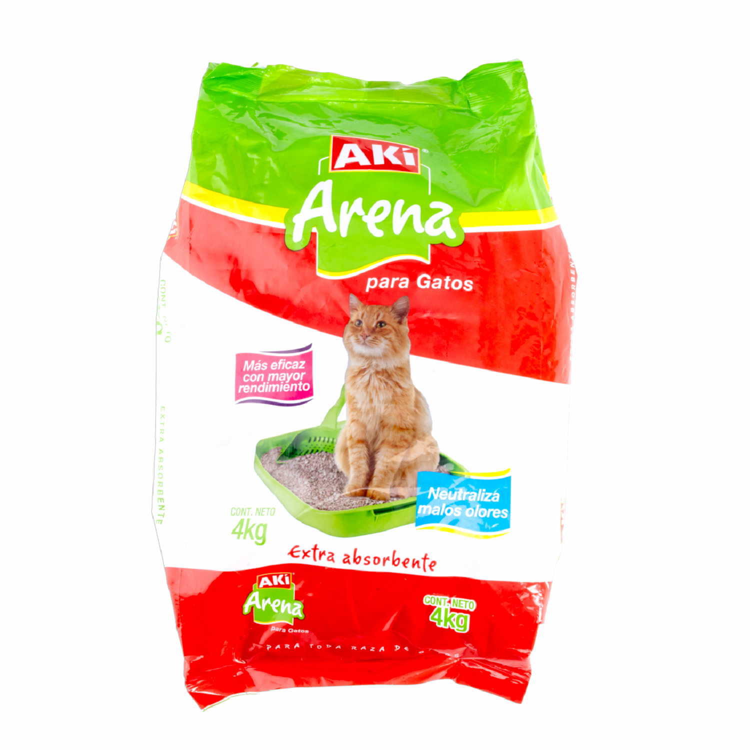 Arena Para Gatos Sanitaria AKÍ 4 Kg