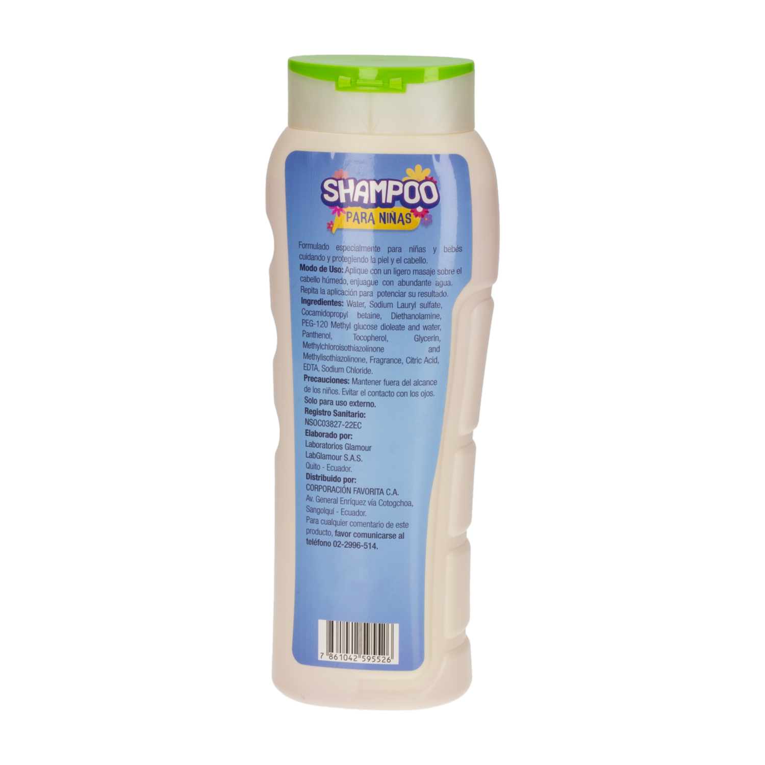 Shampoo De Cabello Para Niñas Libre De Sal Y Parabenos GAMA 400 Ml