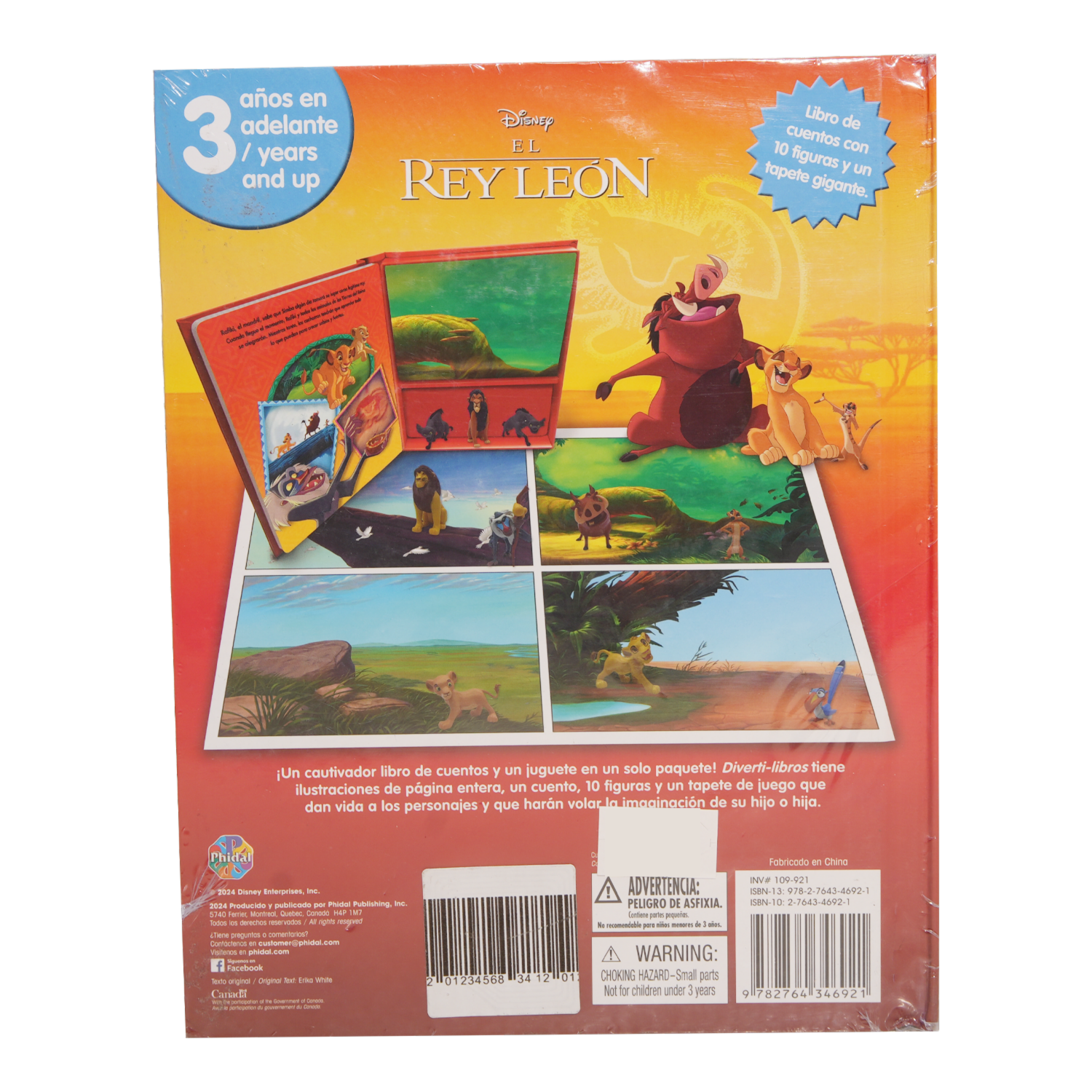 Libro Disney El Rey Leon PHIDAL 10 Páginas