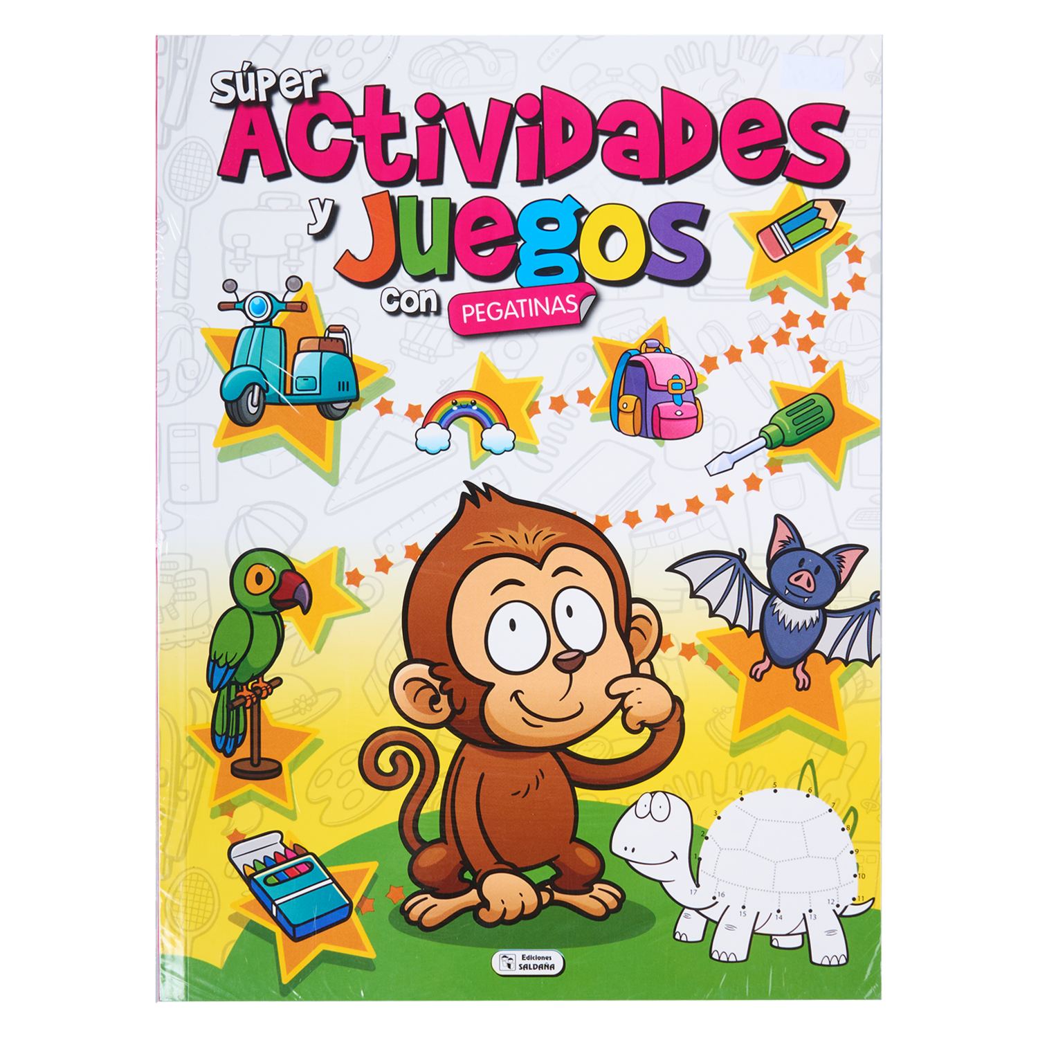 Libro Super Actividades Y Juegos Con Pegatinas. SALDAÑA 89 Páginas