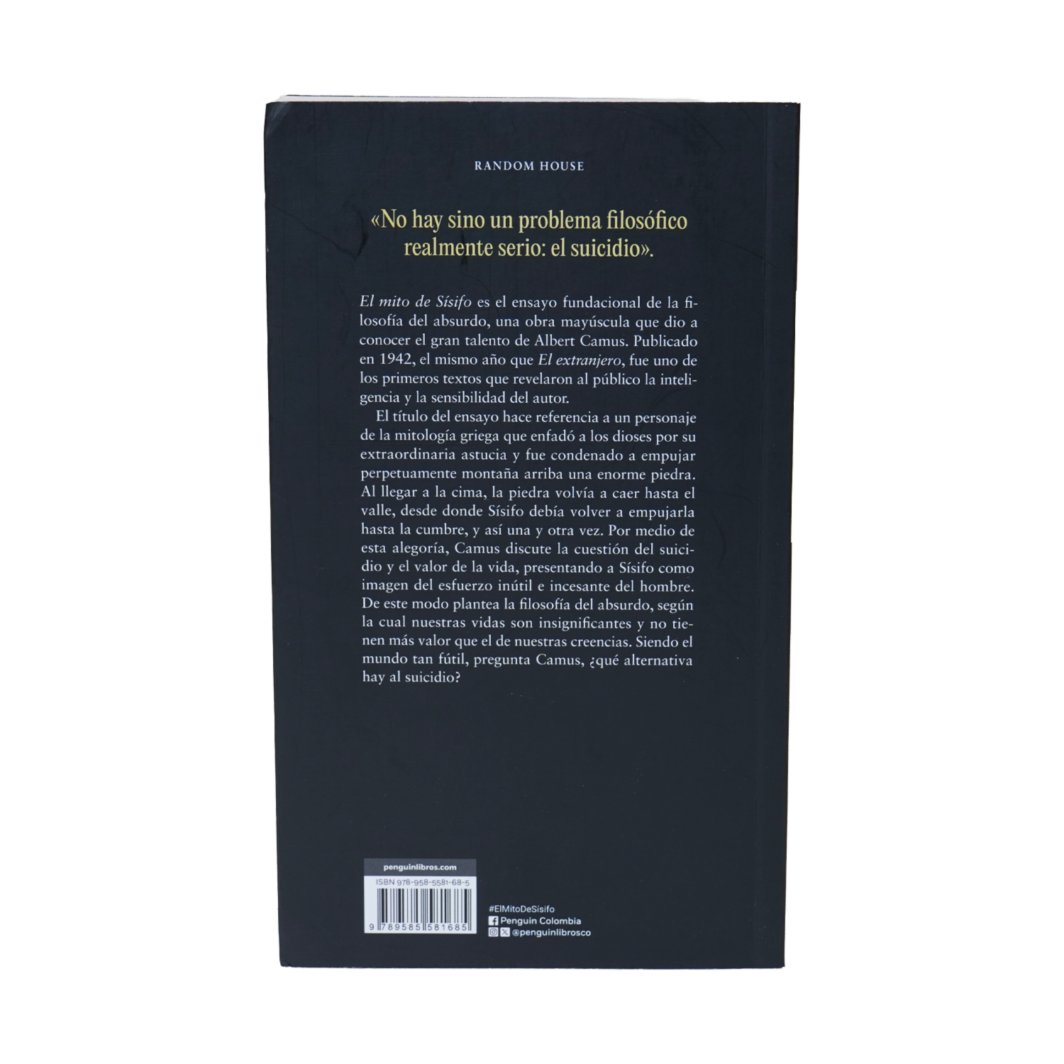 Libro El Mito De Sísifo RANDOM HOUSE 149 Páginas