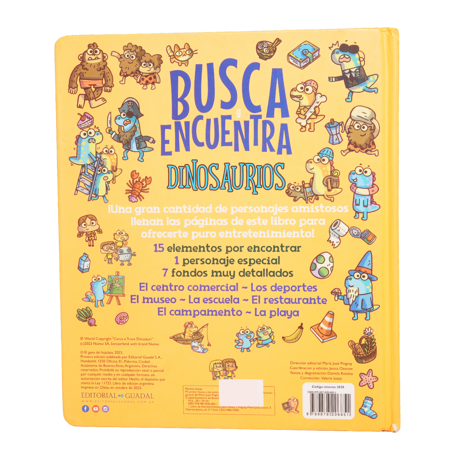 Libro Mi Primer Busca Y Encuentra Dinosaurios GUADAL 25 Páginas