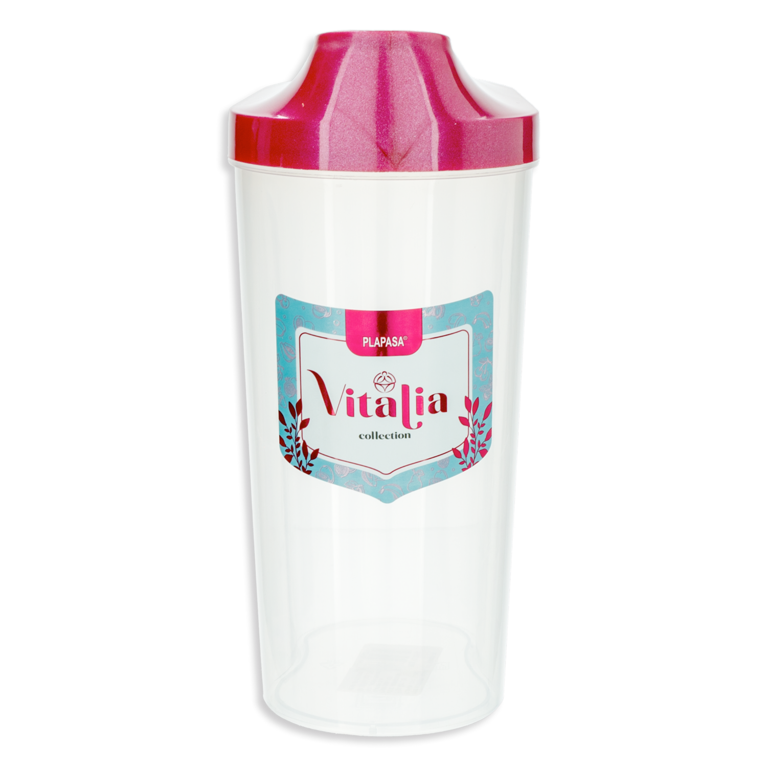 Pomo Dispensador Mediano Con Tapa Burdeos Perlado Vitalia PLAPASA 1.5 Litros