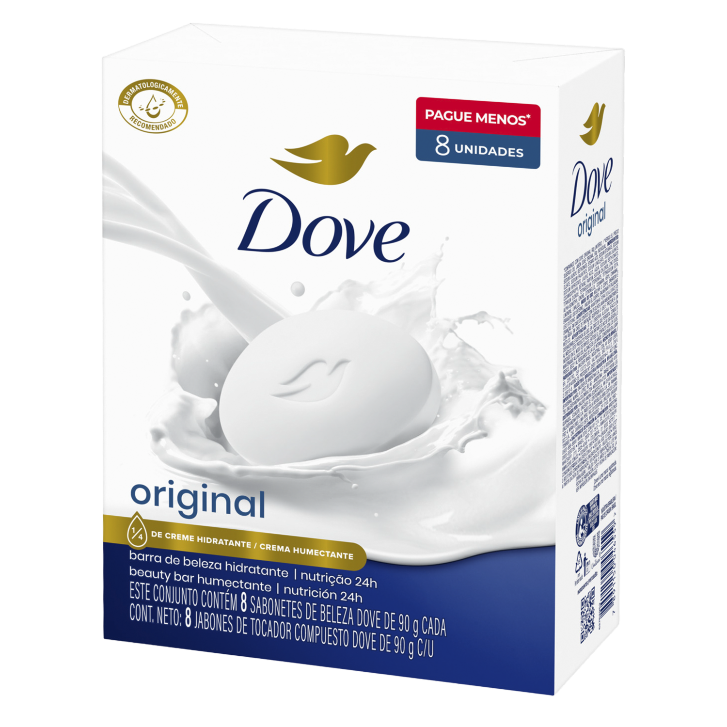 Jabón En Barra Fragancia Original DOVE 8 X 90 G