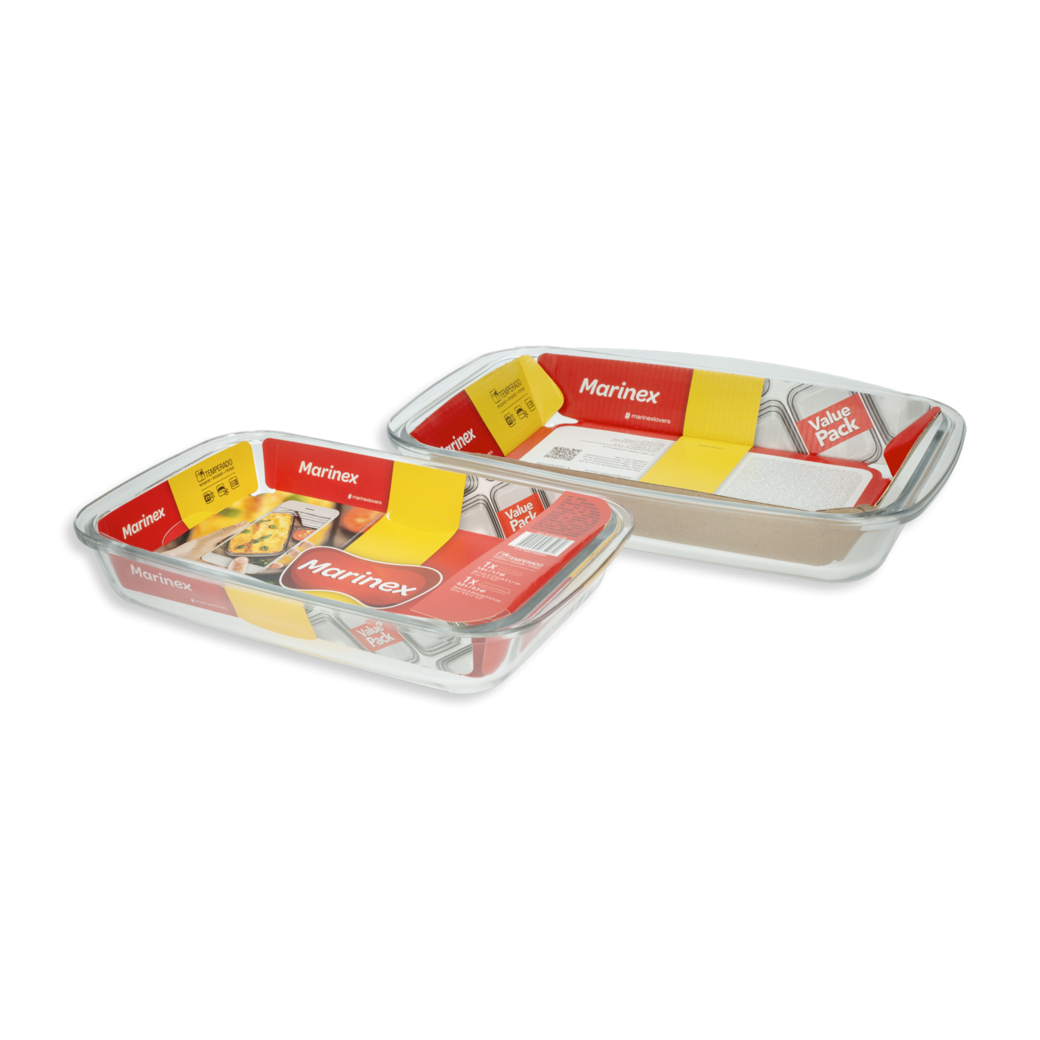 Set Fuentes Refractarias Rectangulares Pequeñas MARINEX 2 Piezas