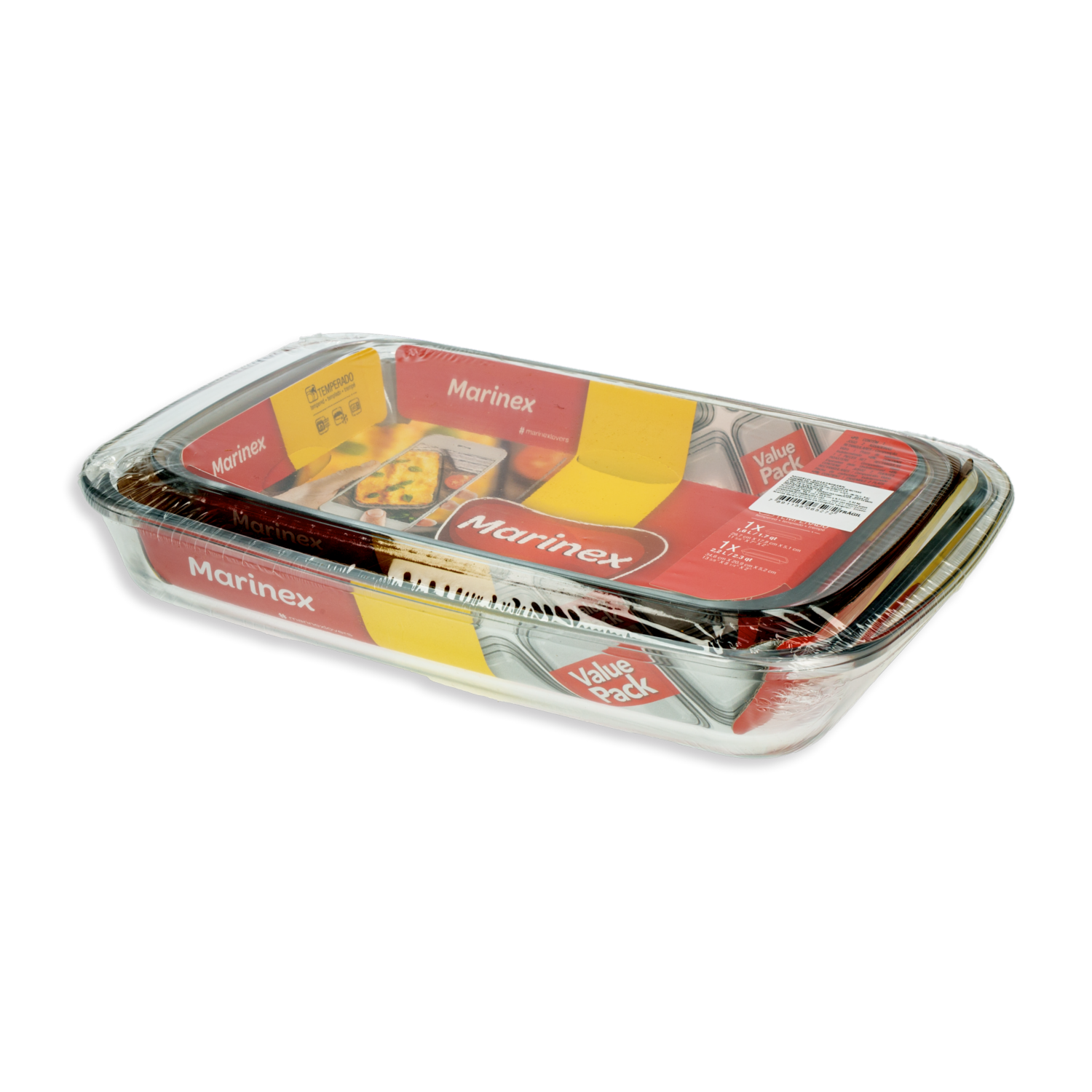 Set Fuentes Refractarias Rectangulares Pequeñas MARINEX 2 Piezas