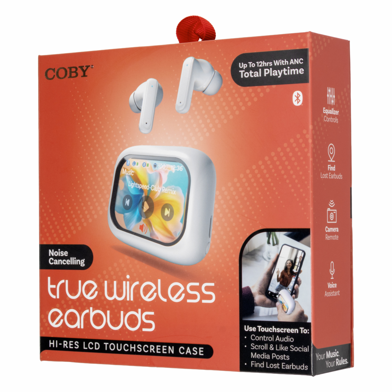 Audífonos Earbuds Con Estuche De Carga Táctil Negro COBY