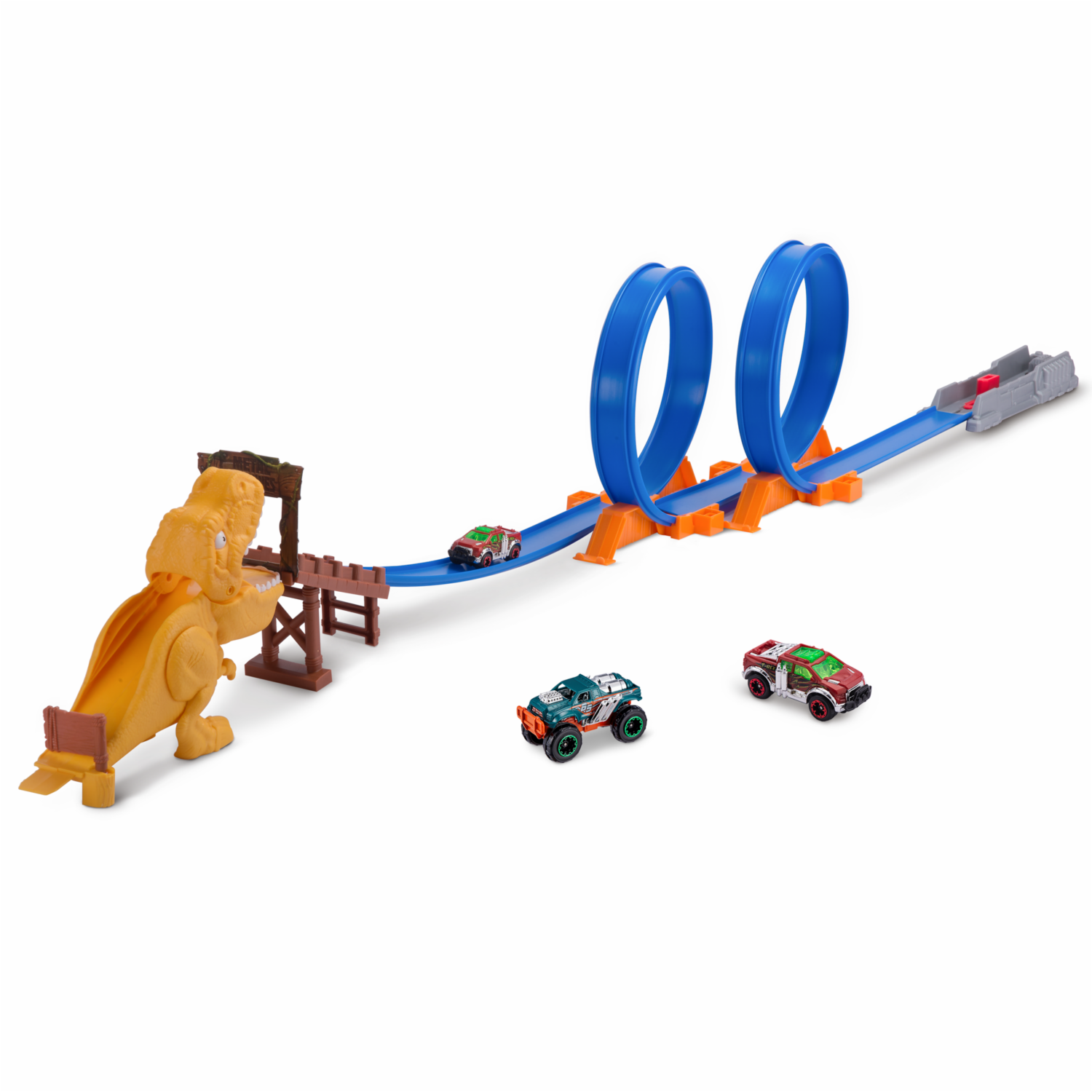 Pista Ataque Del T Rex METAL MACHINES Incluye 1 Vehículo