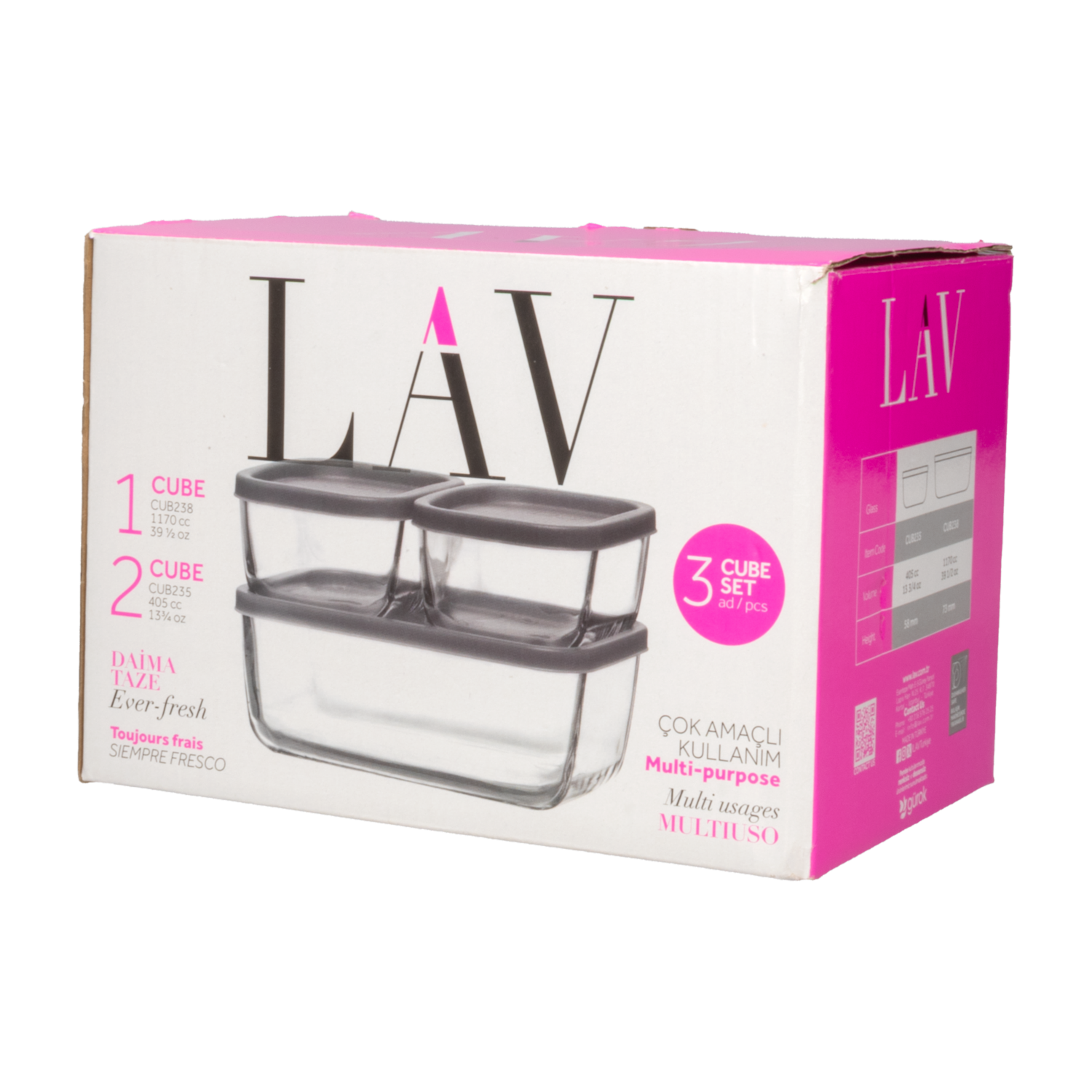 Set Reposteros De Vidrio Con Tapa LAV 3 Piezas