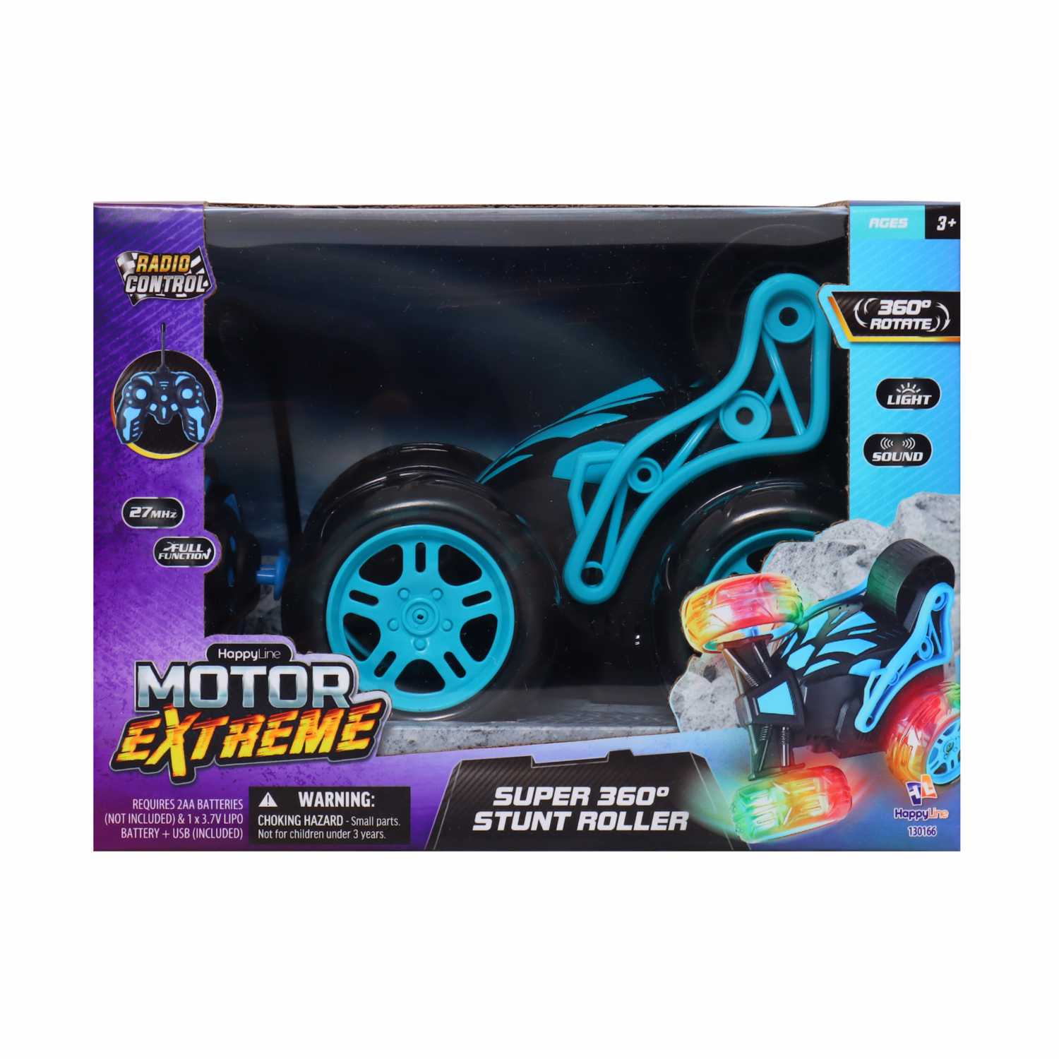Vehículo R/C Stunt Roller MOTOR EXTREME Colores Surtidos