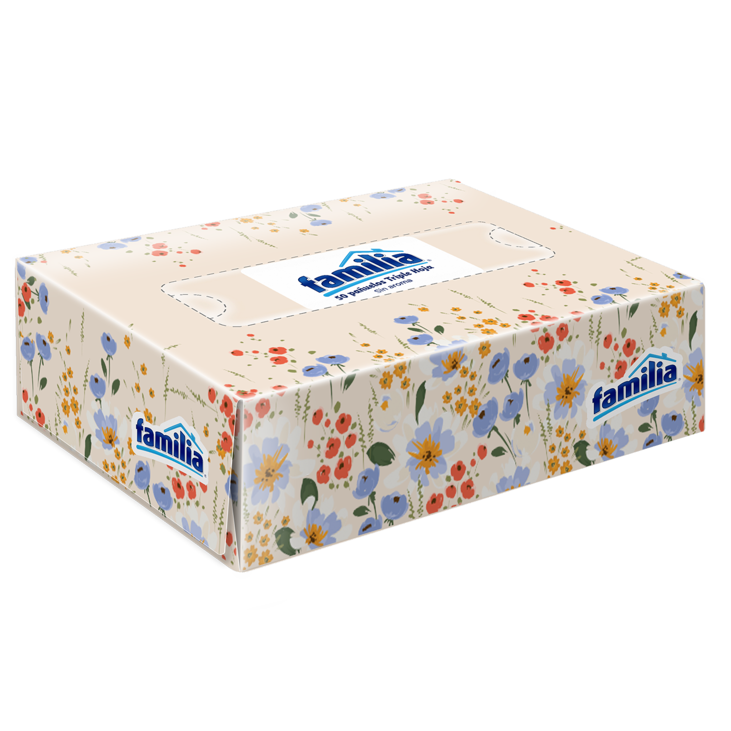 Caja De Pañuelos Faciales Pequeña FAMILIA X 50 Uds