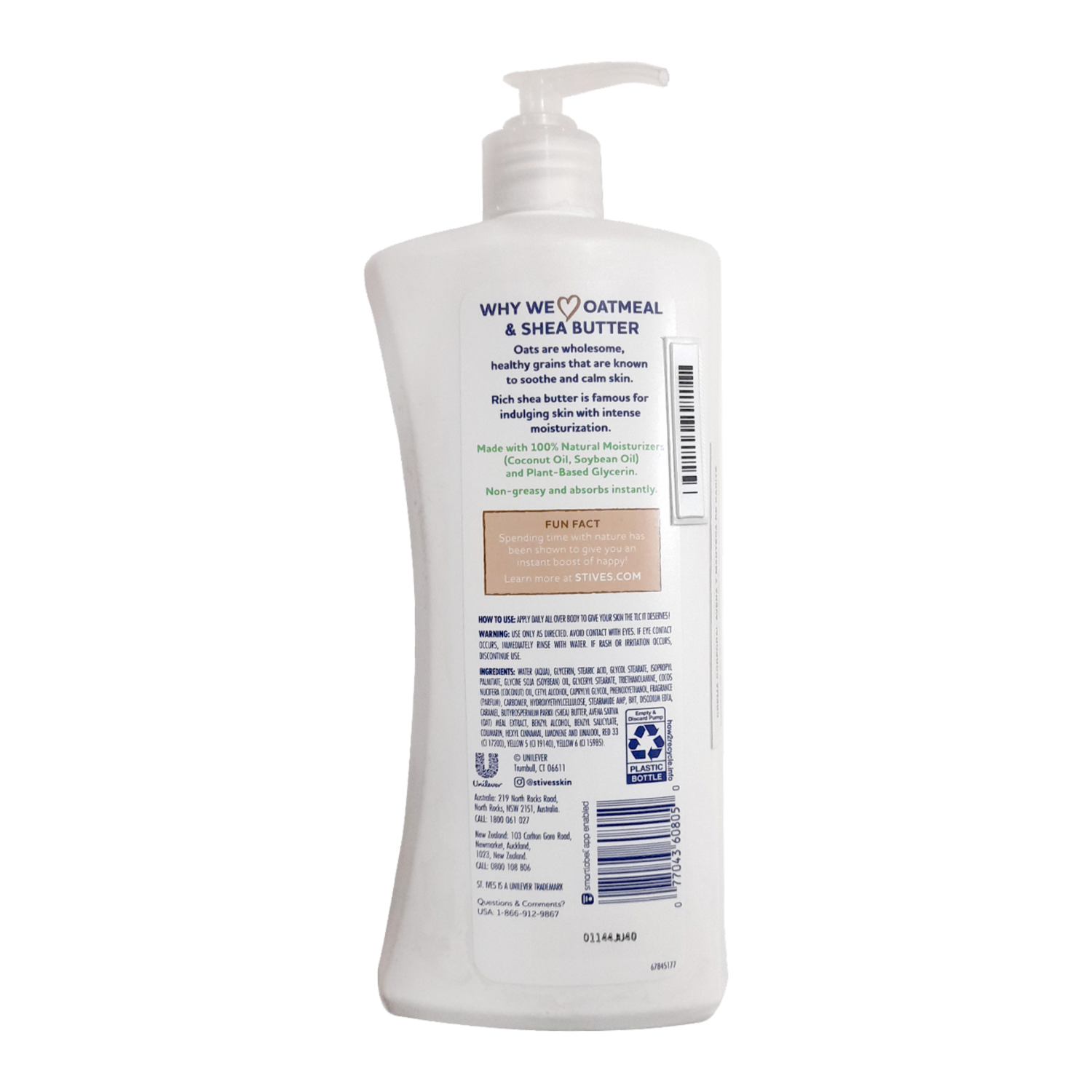 Crema Corporal Avena Y Manteca De Karité ST. IVES 621 Ml