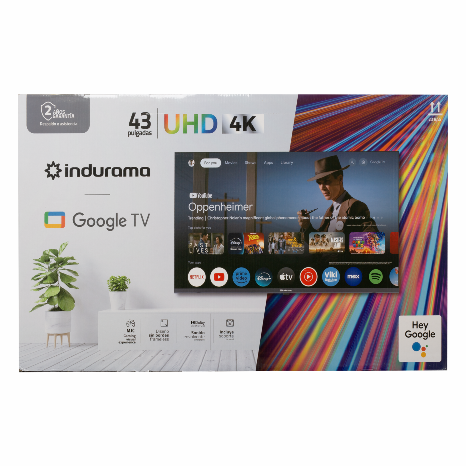 TV Led Modelo 43TIKJ5 UHD INDURAMA 43″