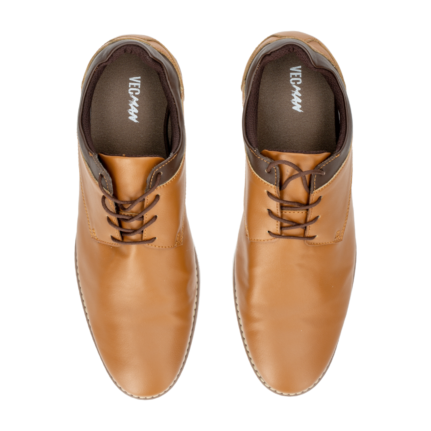 Zapatos Casual Miel De Cordón VECMAN