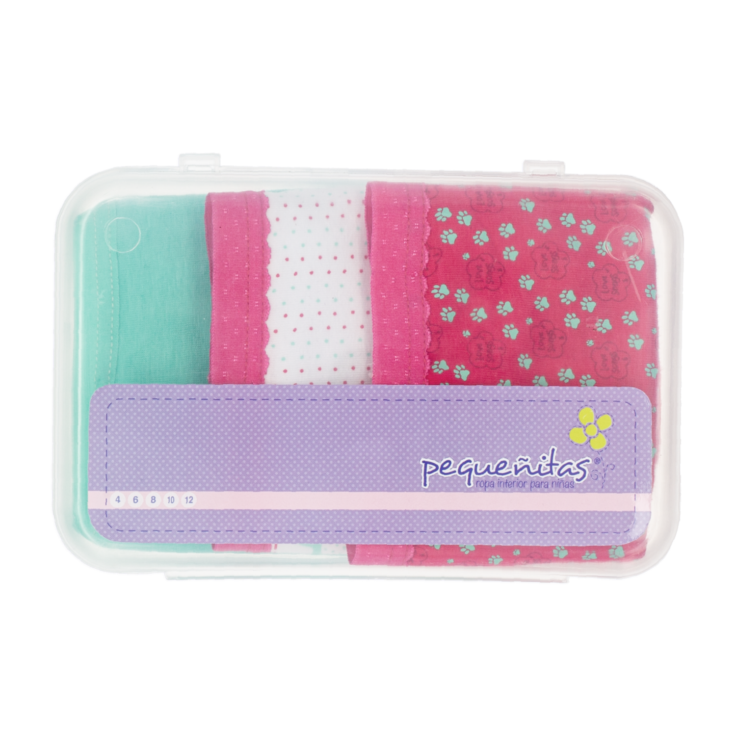 Panty Para Niñas Pack X 3 Uds Fucsia Y Turquesa PEQUEÑITAS