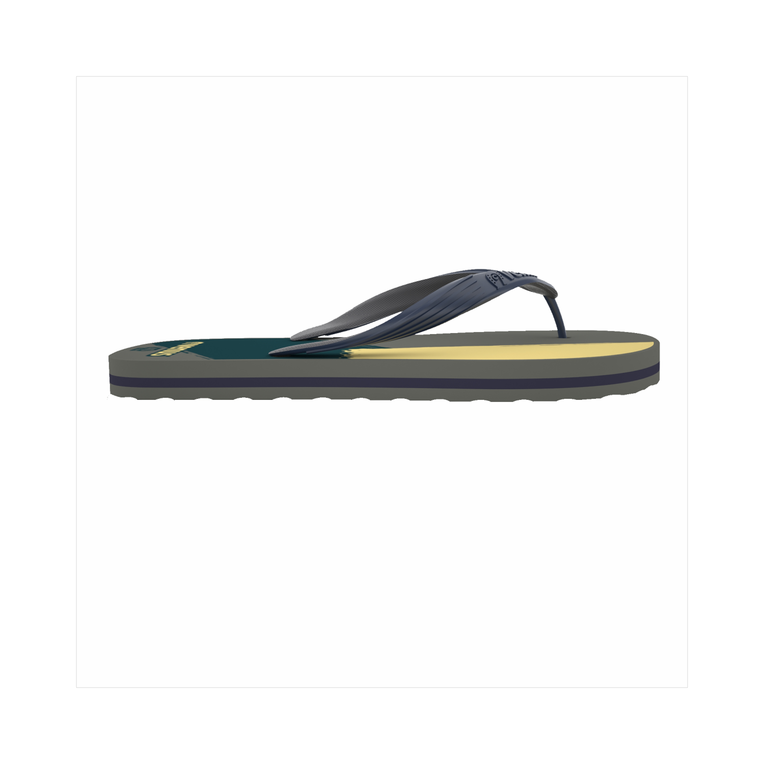 Zapatillas De Caballero Con Tiras Diseño Sombra Gris Con Azul VENUS