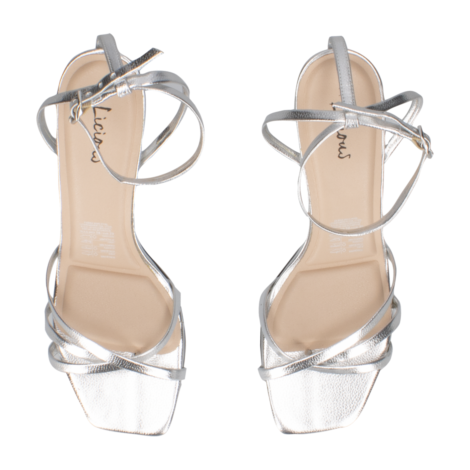 Sandalias De Dama Con Taco Beige LICIOUS