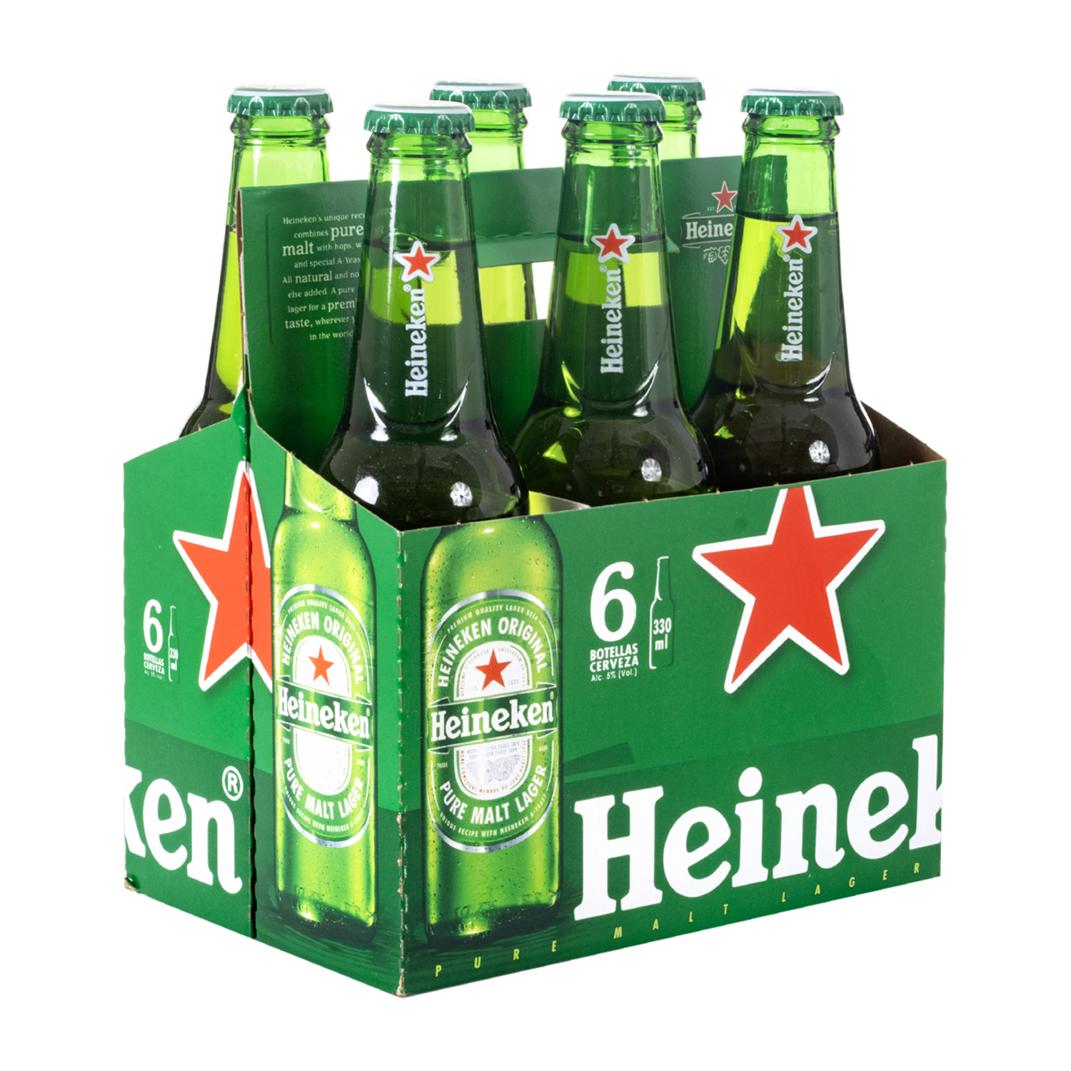 Cerveza Importada En Botella HEINEKEN 6 X 330 Ml