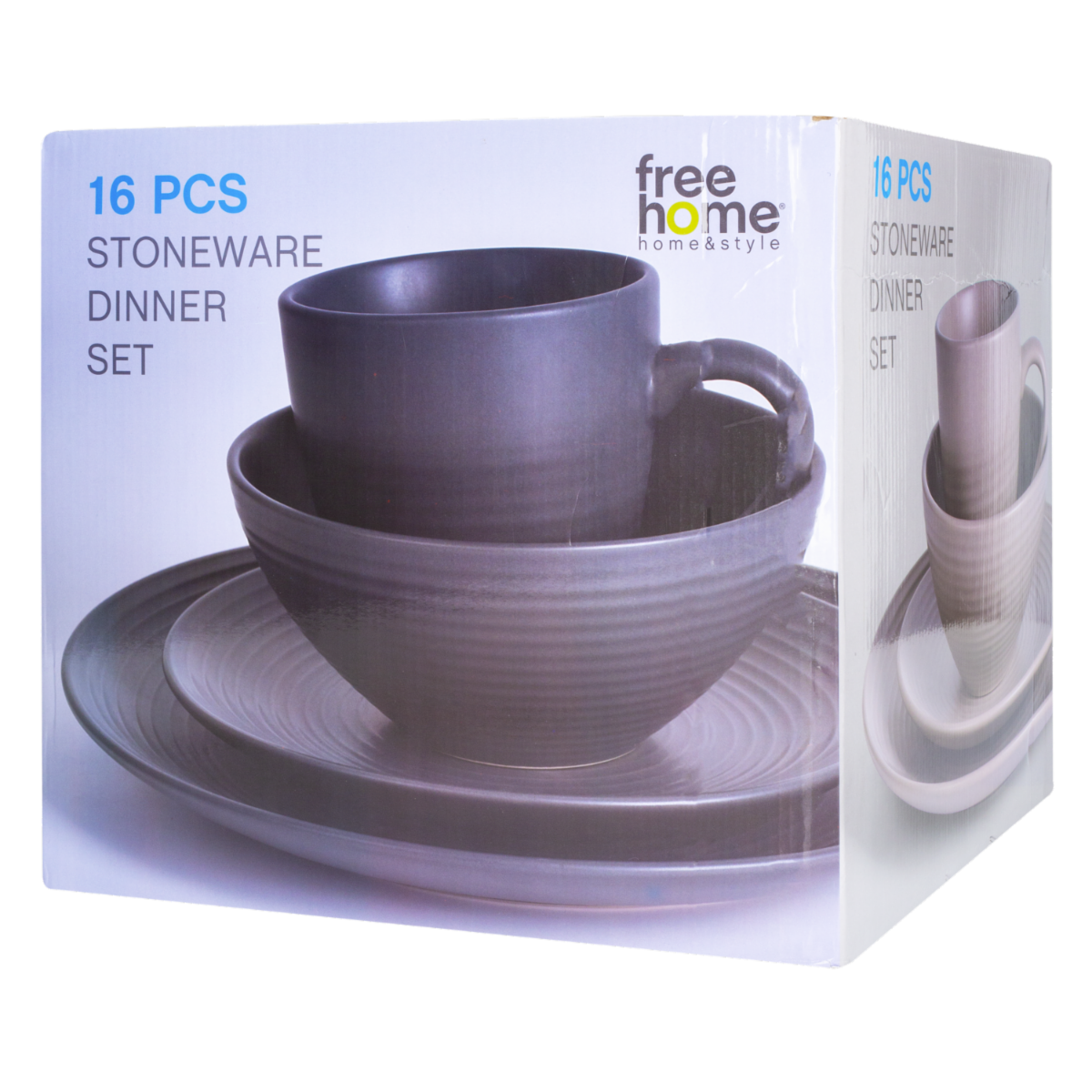 Vajilla Ondas Verde Mate FREE HOME 16 Piezas