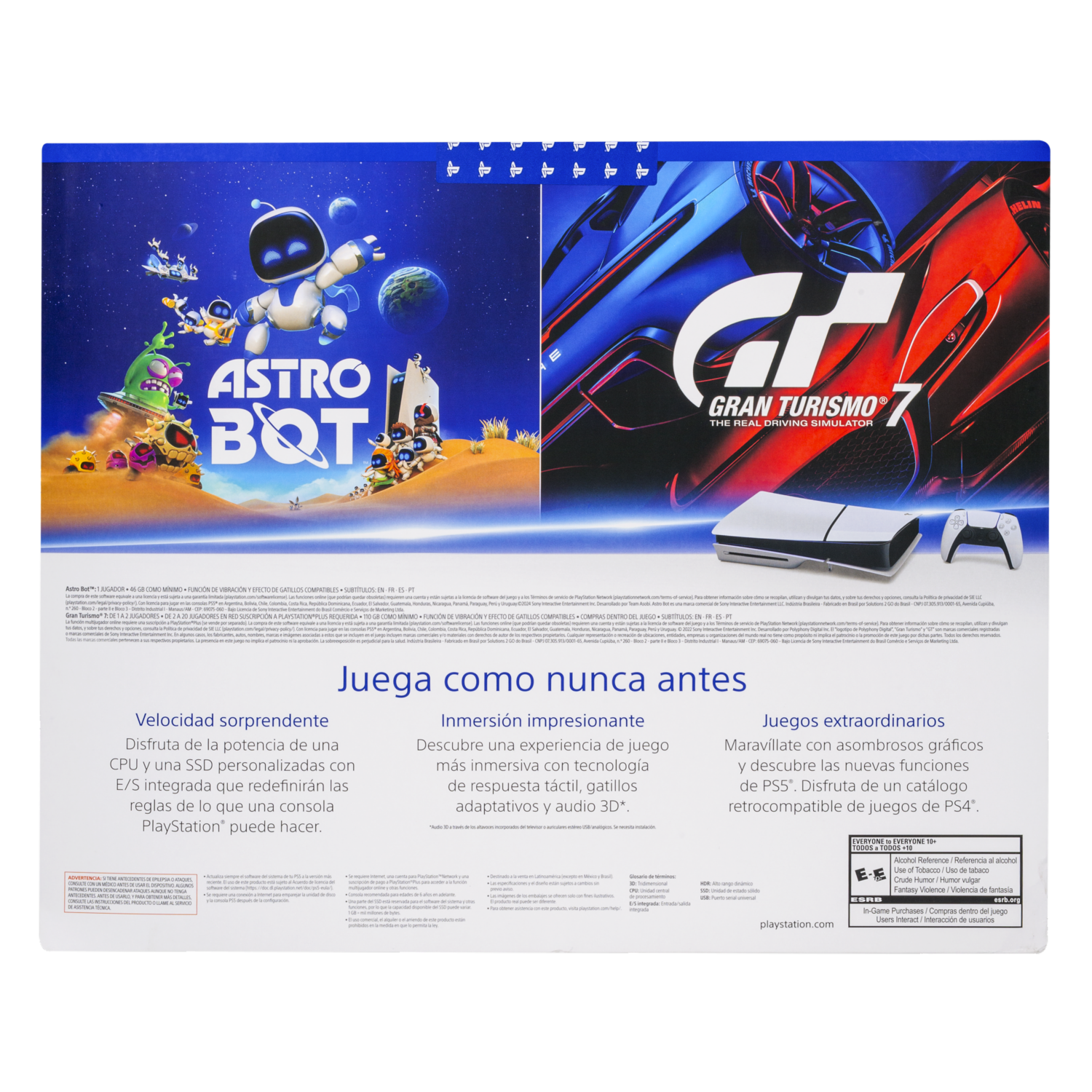 PlayStation Disco Ps5 2015 Gran Turismo 7 Y Astro Bot SONY Estándar