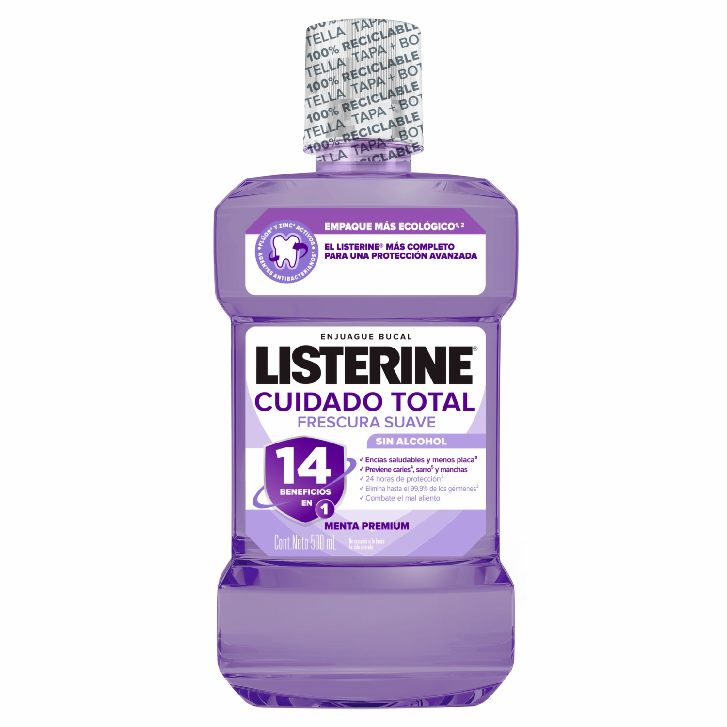 Enjuague  Bucal Cuidado Total Zero LISTERINE 500 Ml