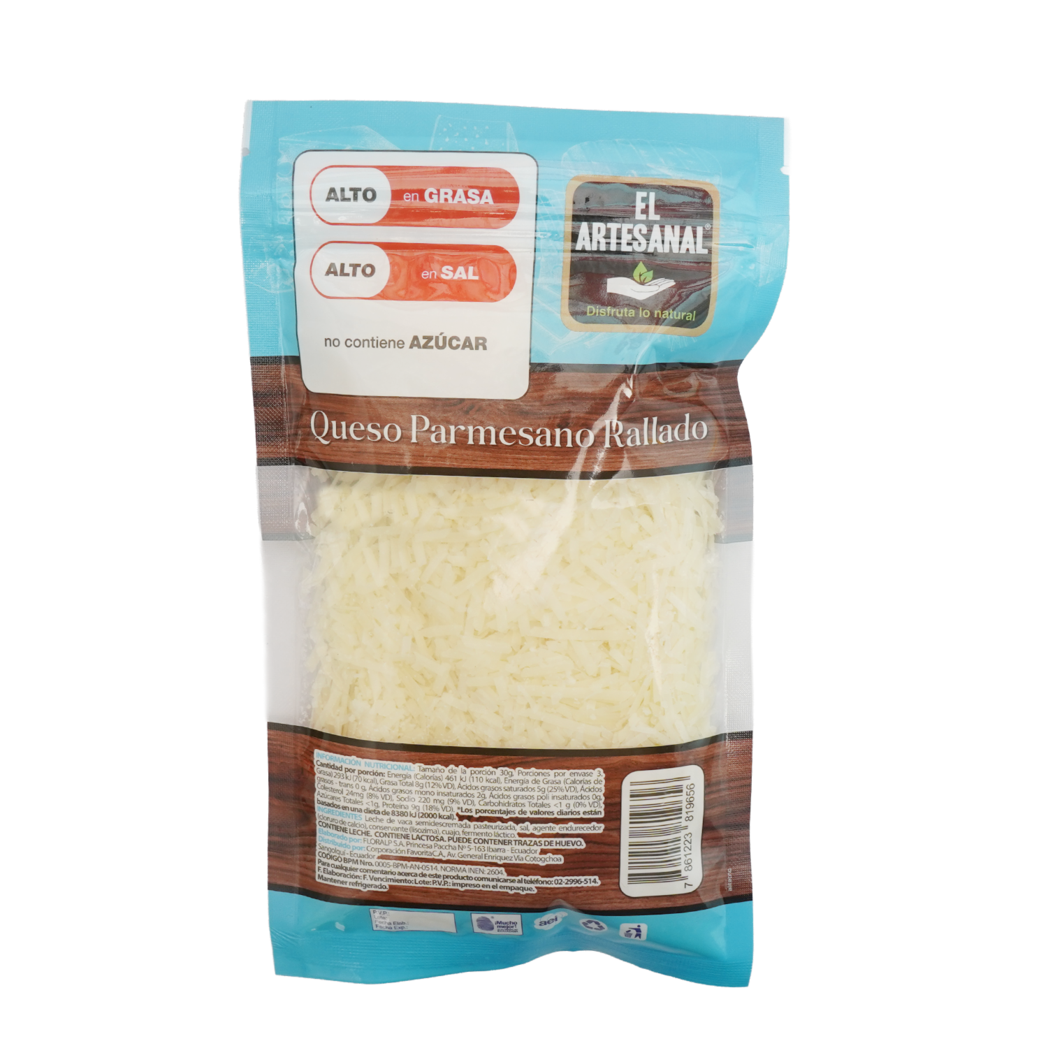 Queso Parmesano Rallado EL ARTESANAL 100 G