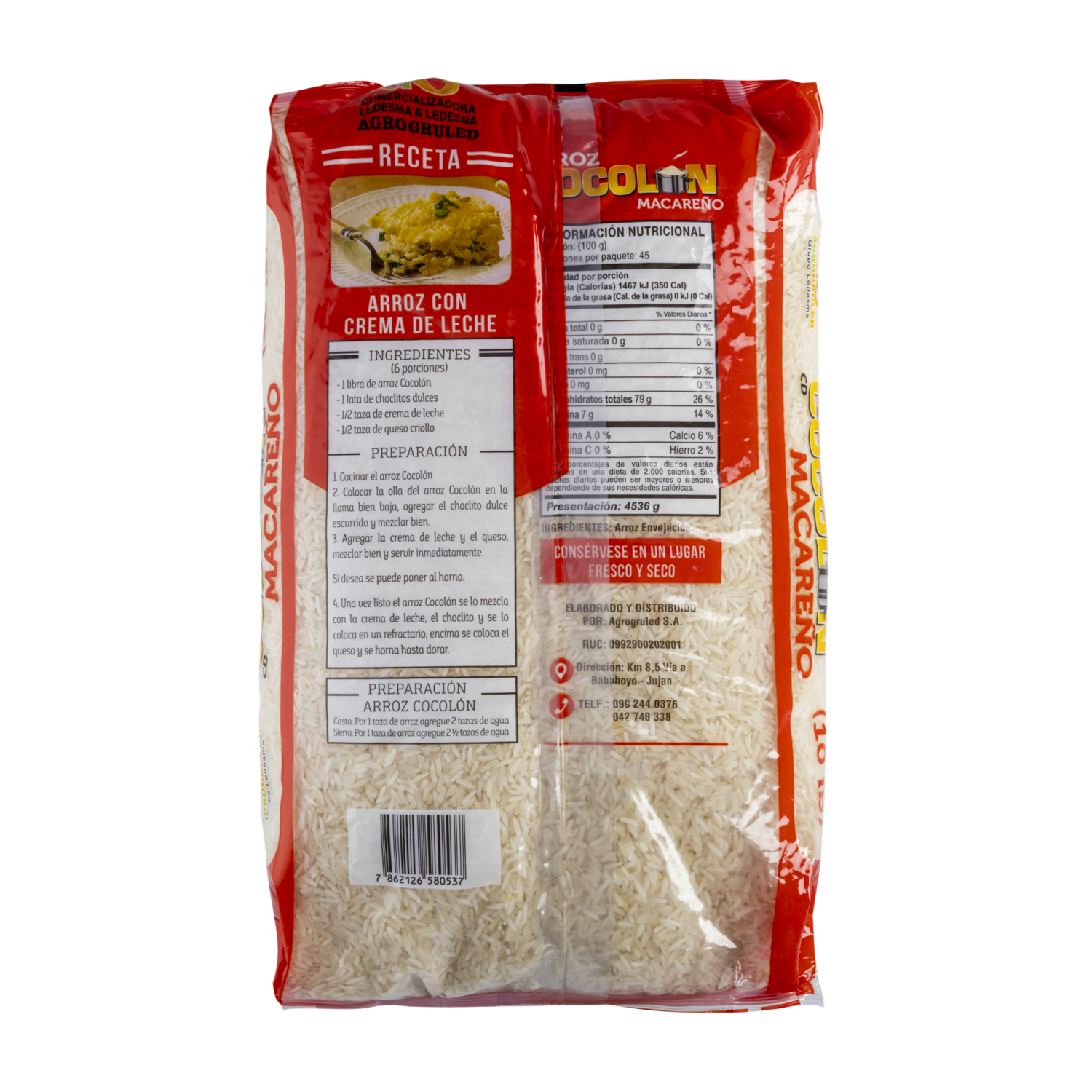 Arroz Envejecido Macareño COCOLÓN 4535.92 G
