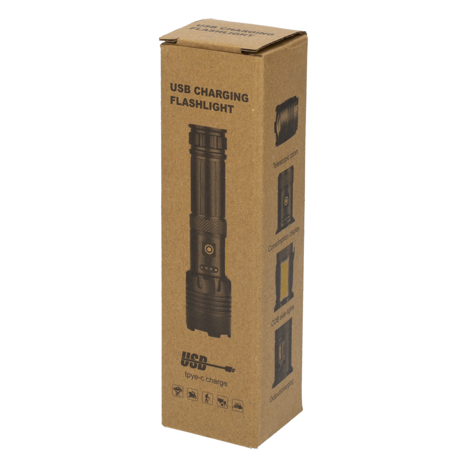 Linterna Led Recargable KOOME Usb-C
