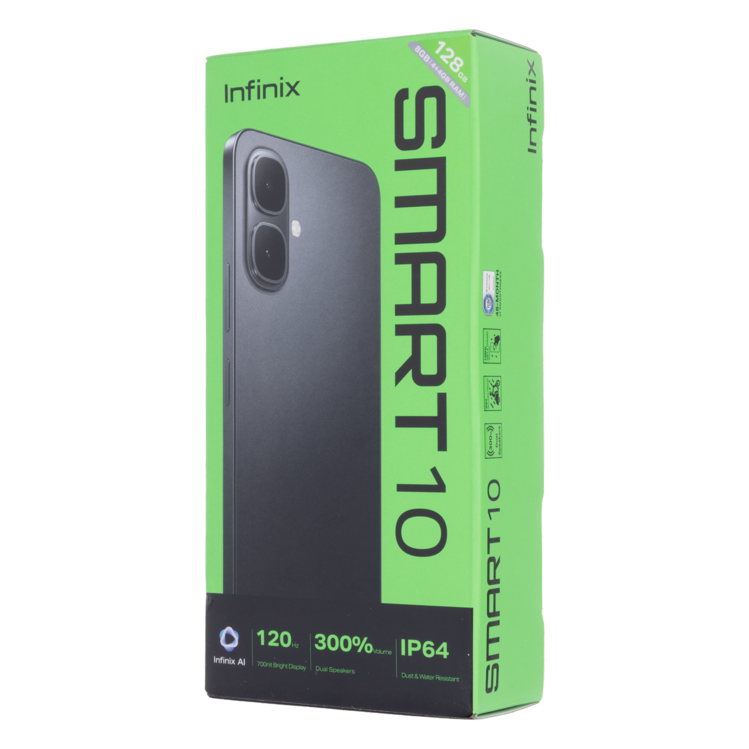 Teléfono Celular Smart 10 Sleek Black INFINIX 4Gb + 128Gb