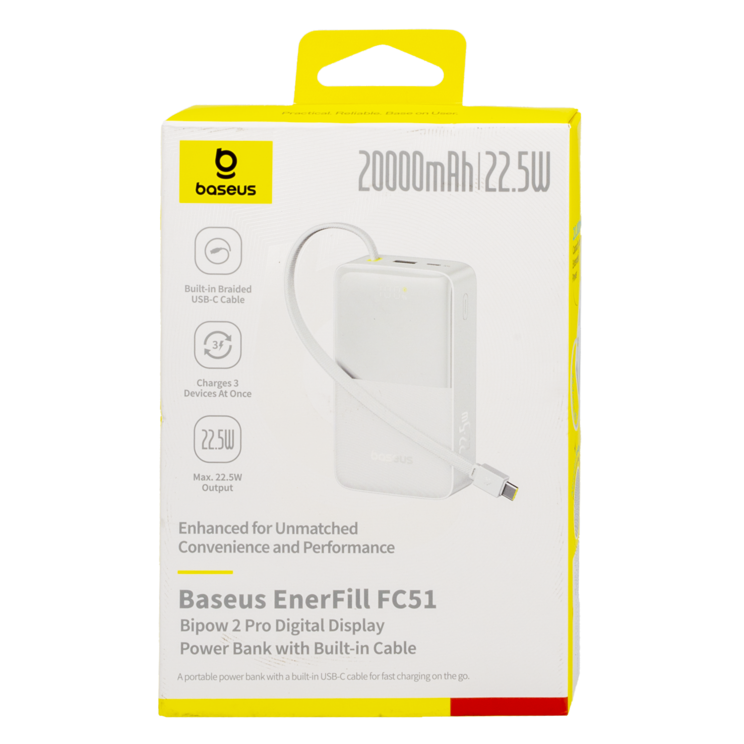 Power Bank Enerfill Fc51 E0027700 Bipow2 Pro 20000Mah BASEUS 22,5 W