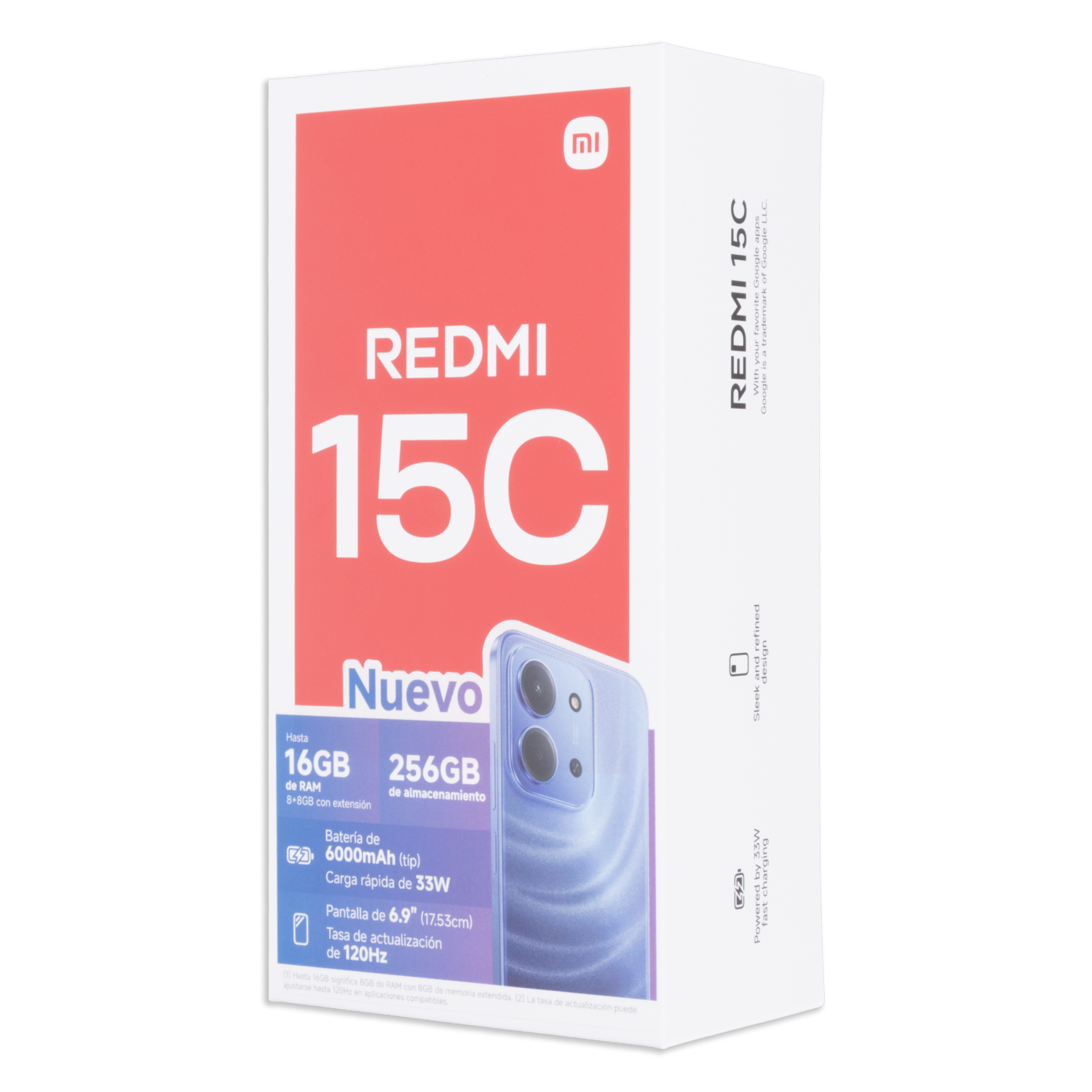 Teléfono Celular Redmi 15C Midnigth Black XIAOMI 8Gb +256 Gb