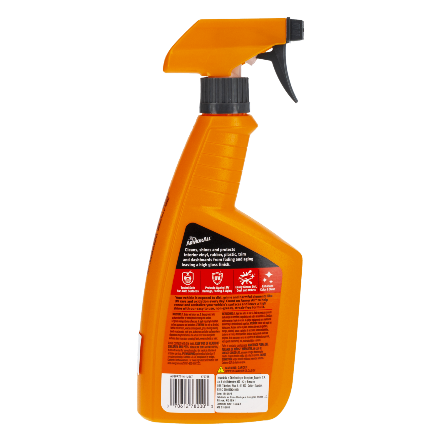 Protector De Vinil Alto Brillo ARMOR ALL 473 Ml