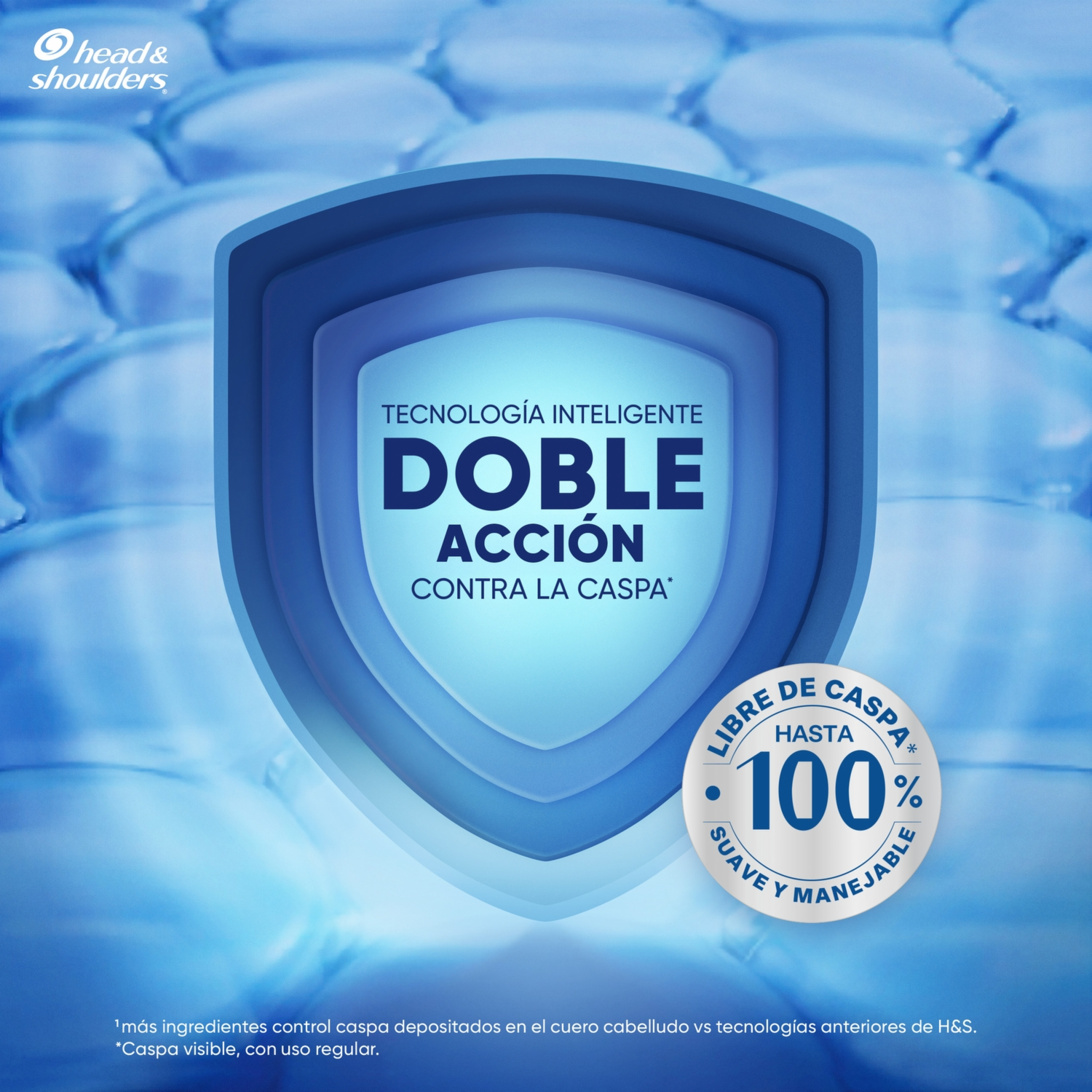 Shampoo De Cabello 2 En 1 Control Caspa Suave Y Manejable HEAD & SHOULDERS 555 Ml